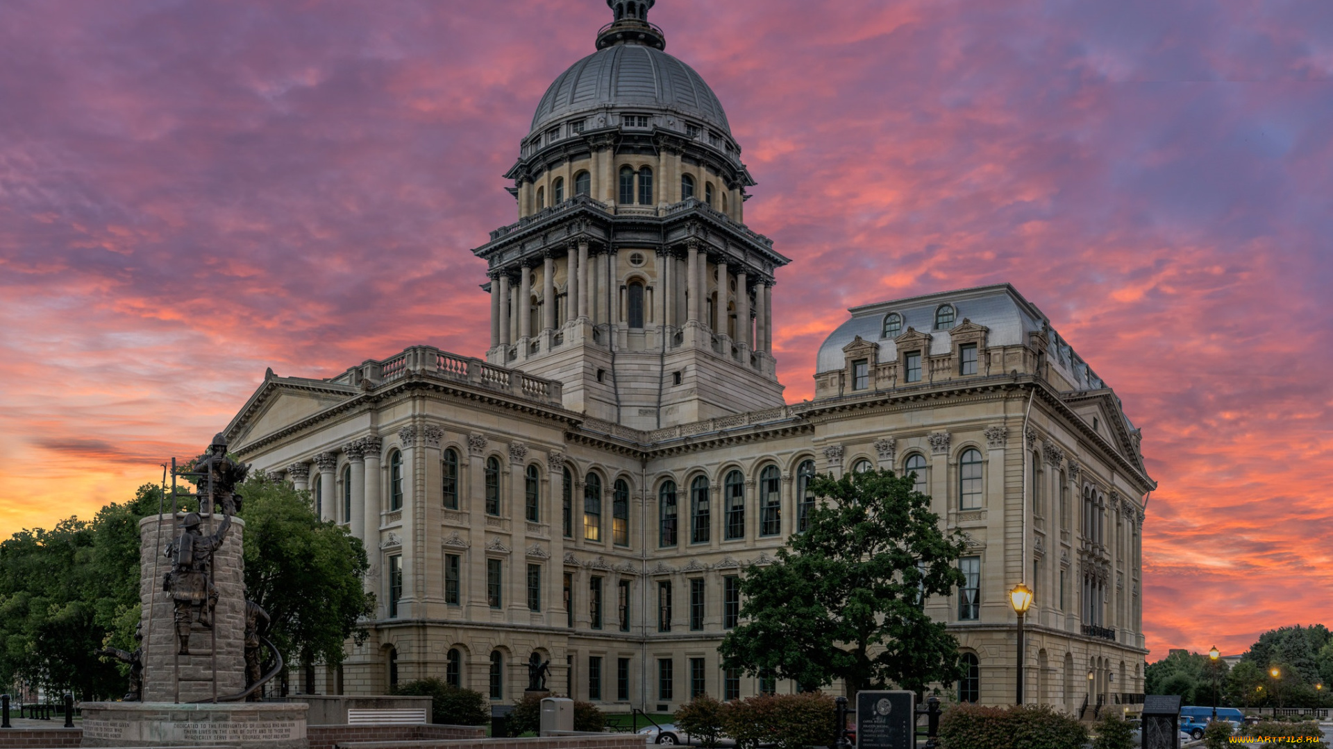 illinois, state, capitol, building, in, springfield, города, -, здания, , дома, капитолий
