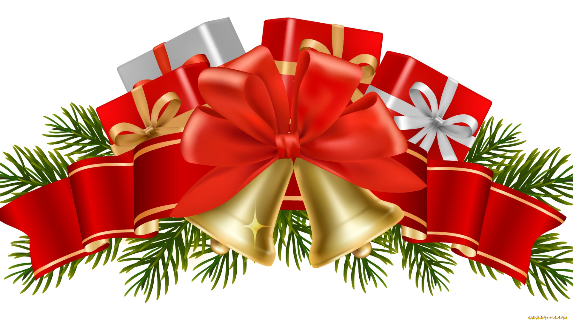 праздничные, векторная, графика, , новый, год, лента, ветка