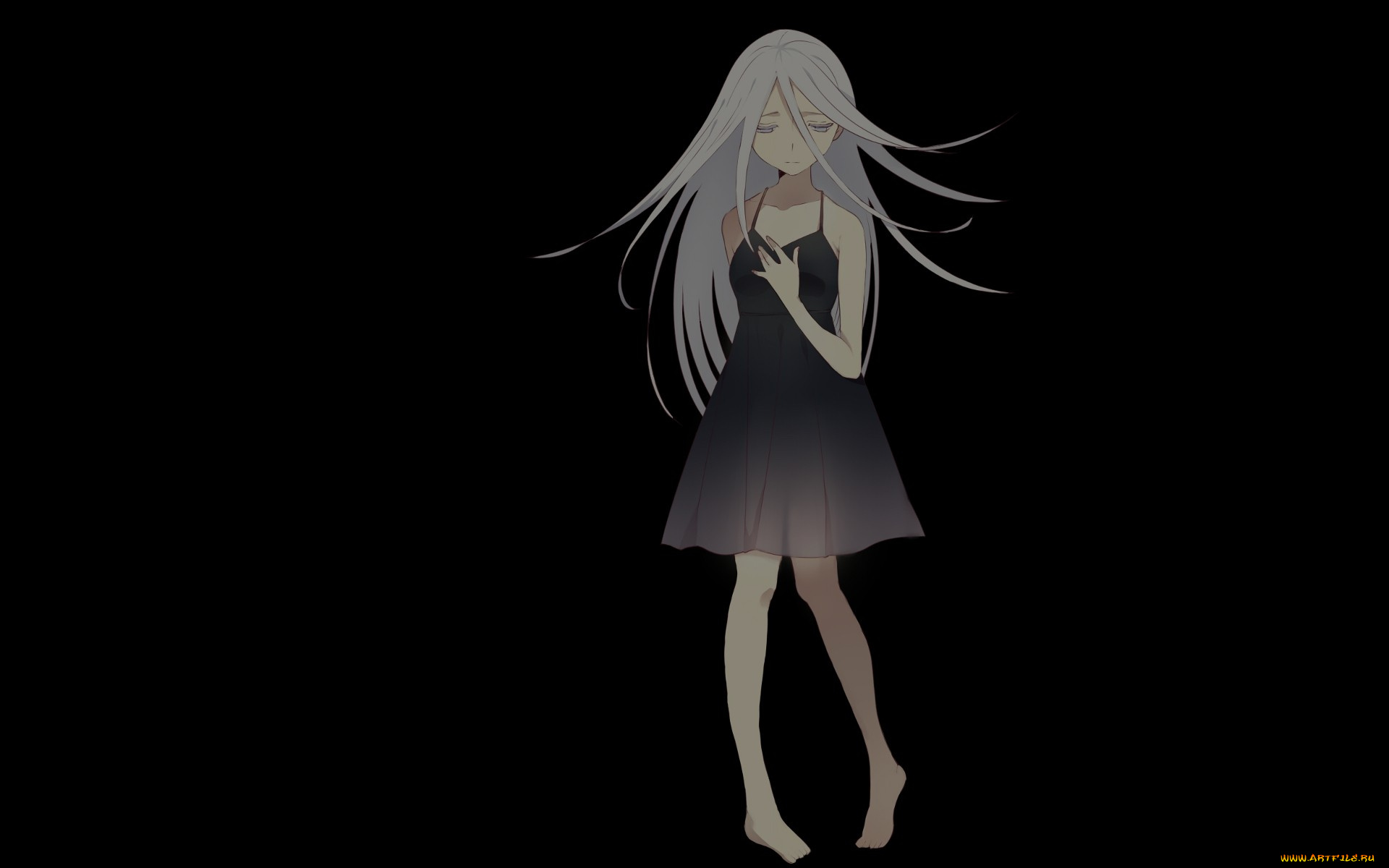 deadman, wonderland, аниме, взгляд, девушка, фон