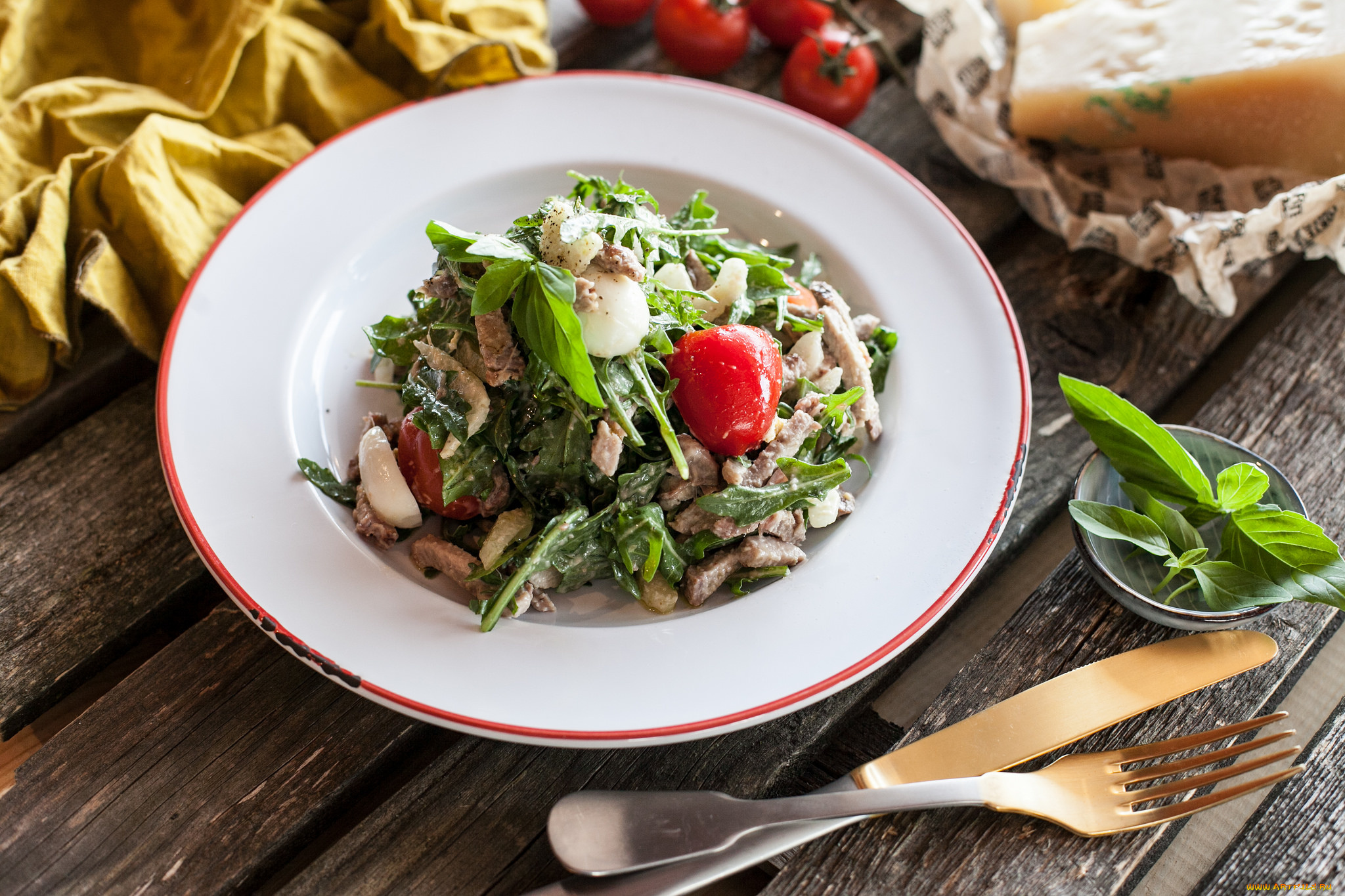 еда, салаты, , закуски, закуска, зелень, помидоры, салат