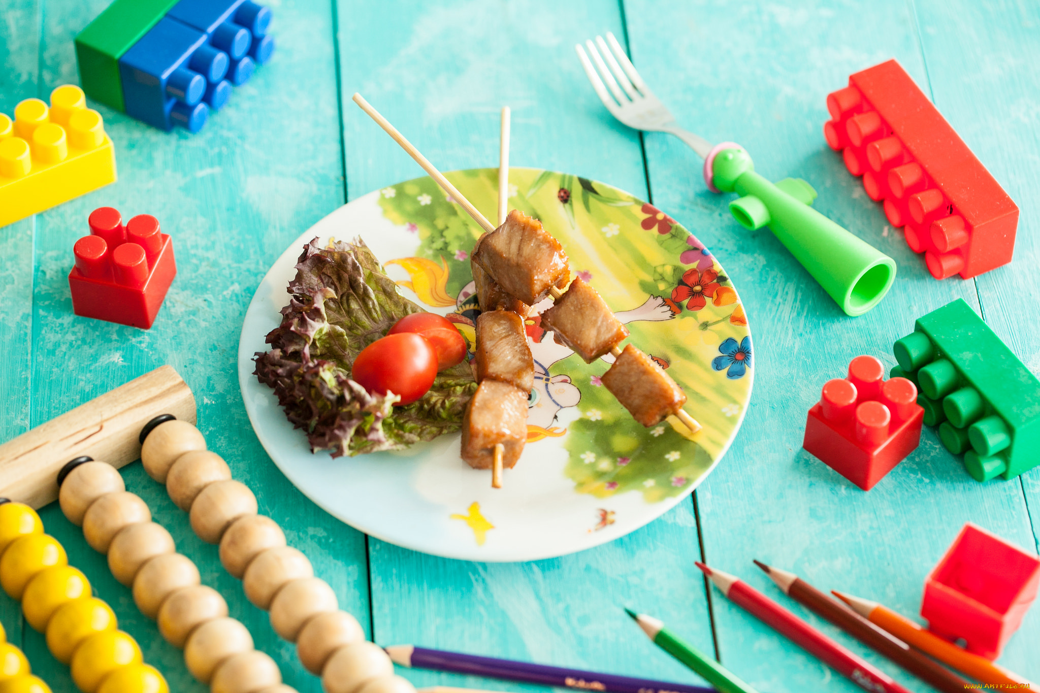 еда, шашлык, , барбекю, мясо, зелень, помидор