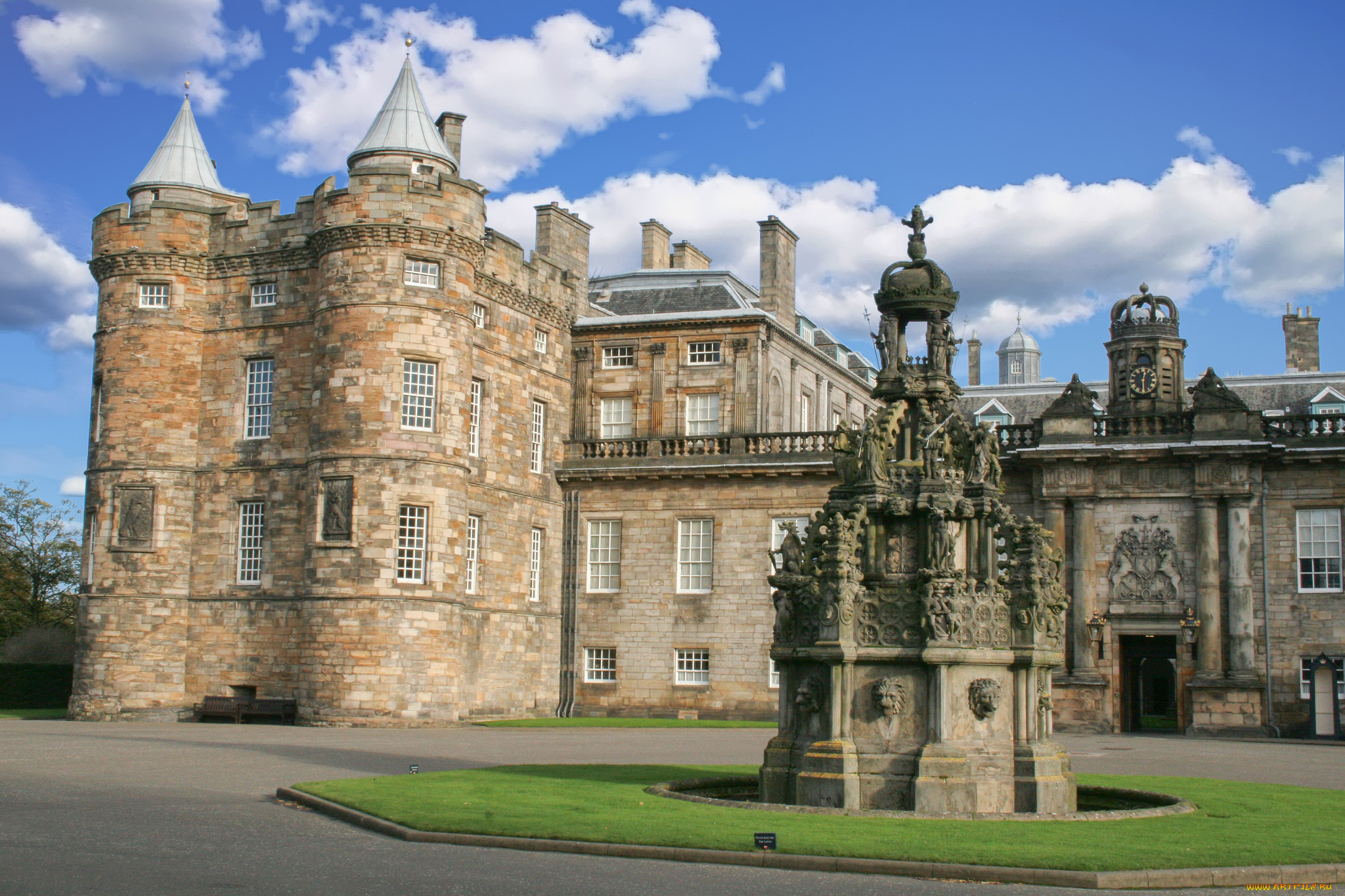 holyrood, palace, города, эдинбург, , шотландия, дворец