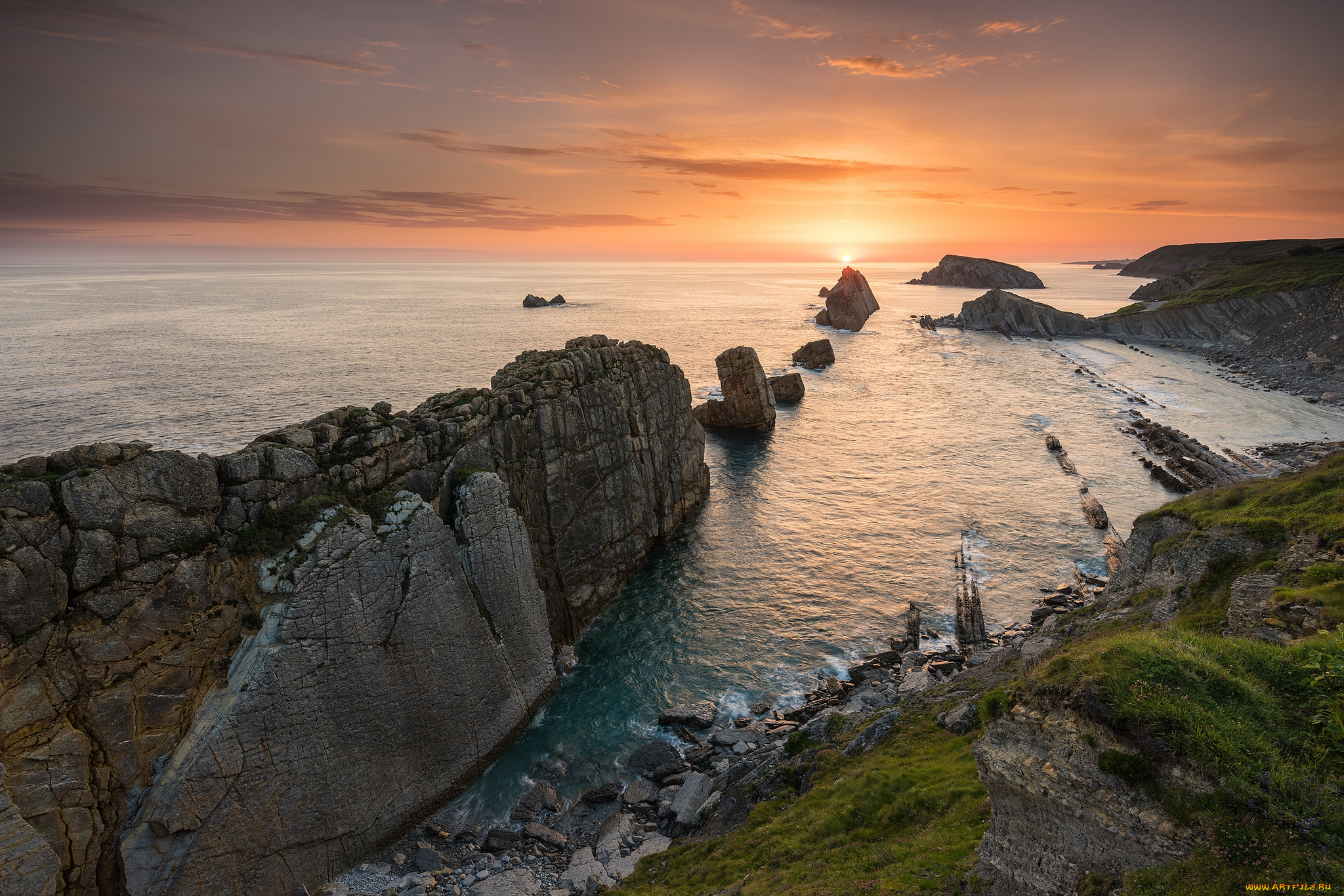 природа, побережье, берег, море