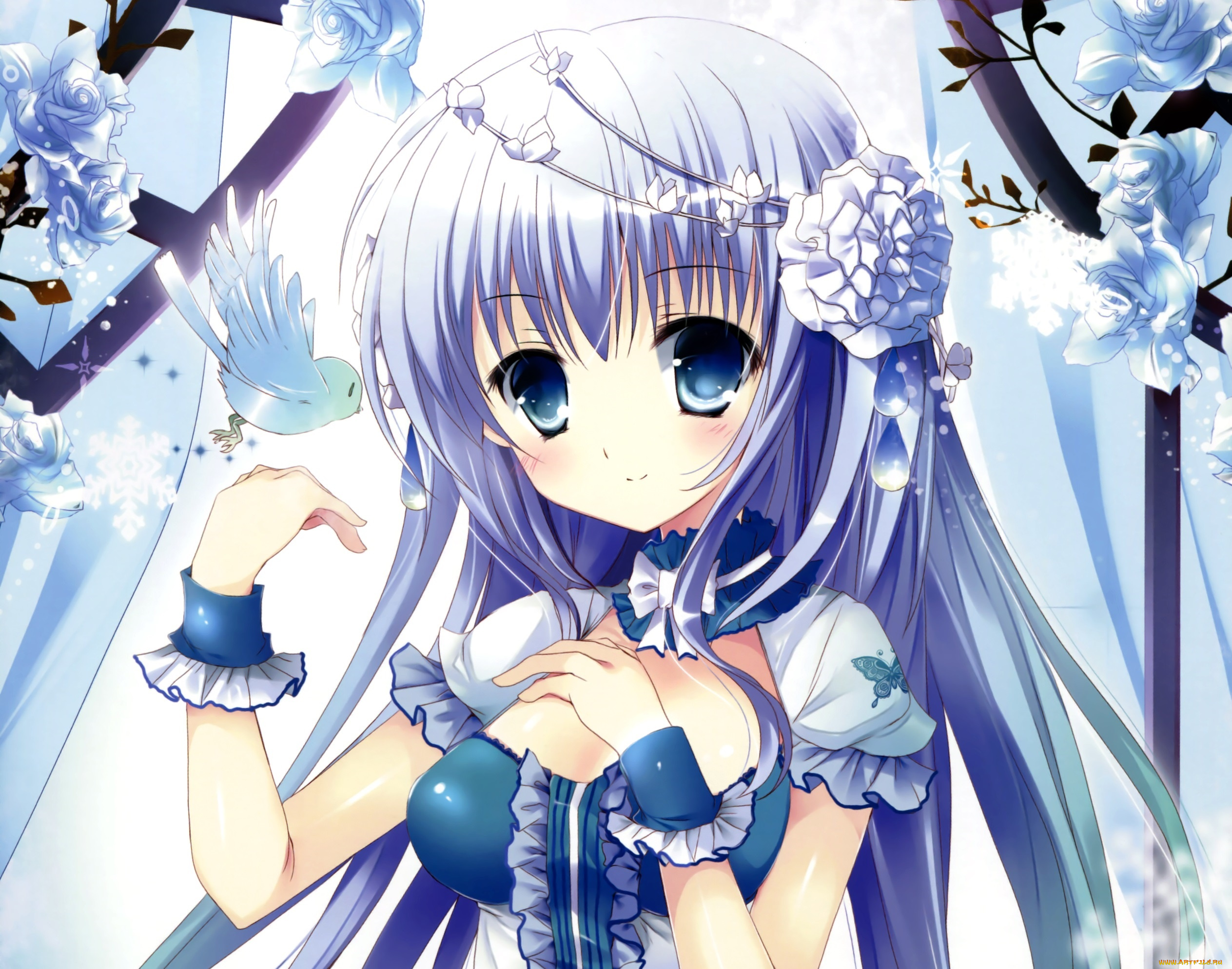 аниме, unknown, , другое, фон, взгляд, девушка