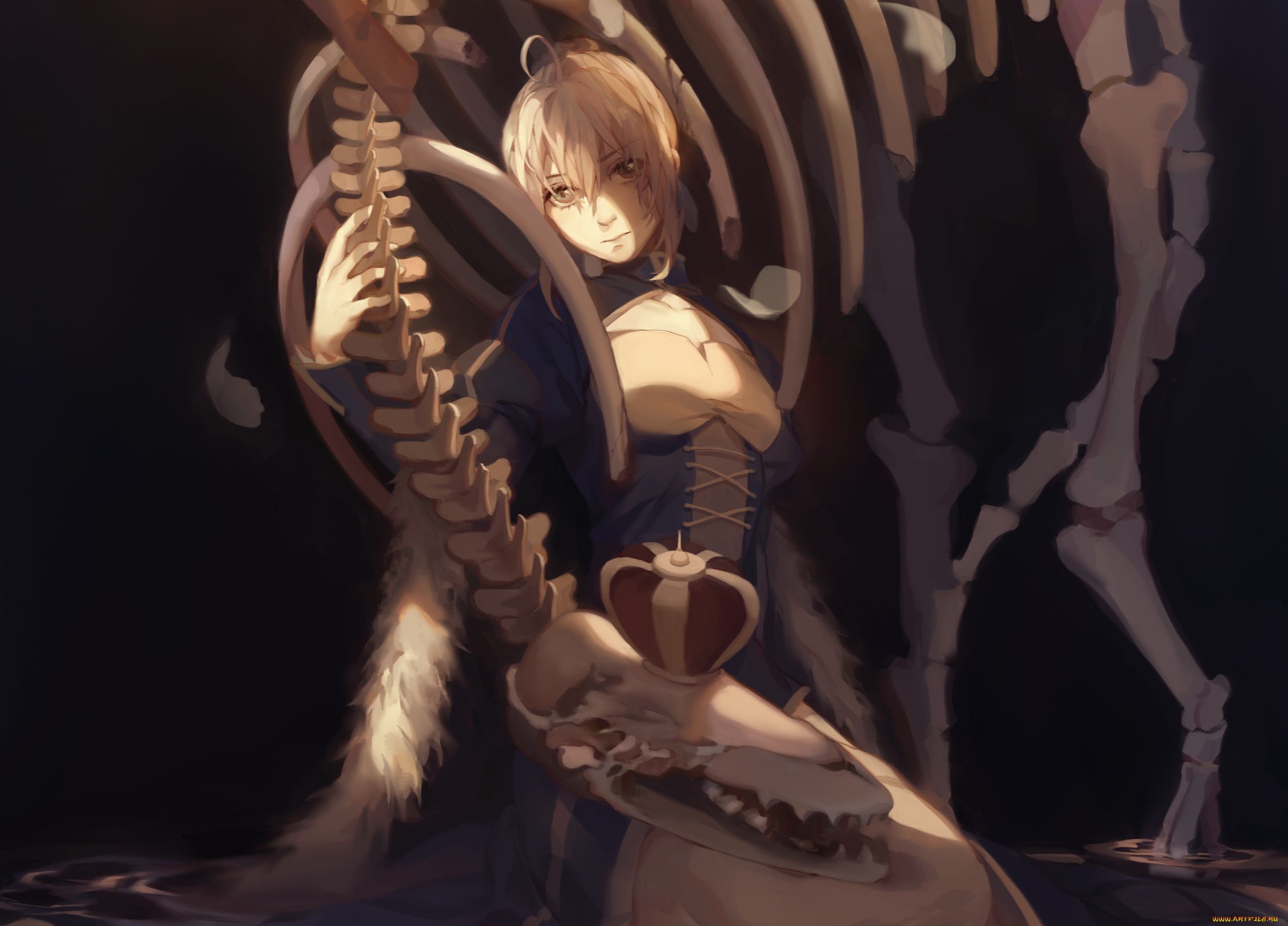 аниме, fate, stay, night, saber