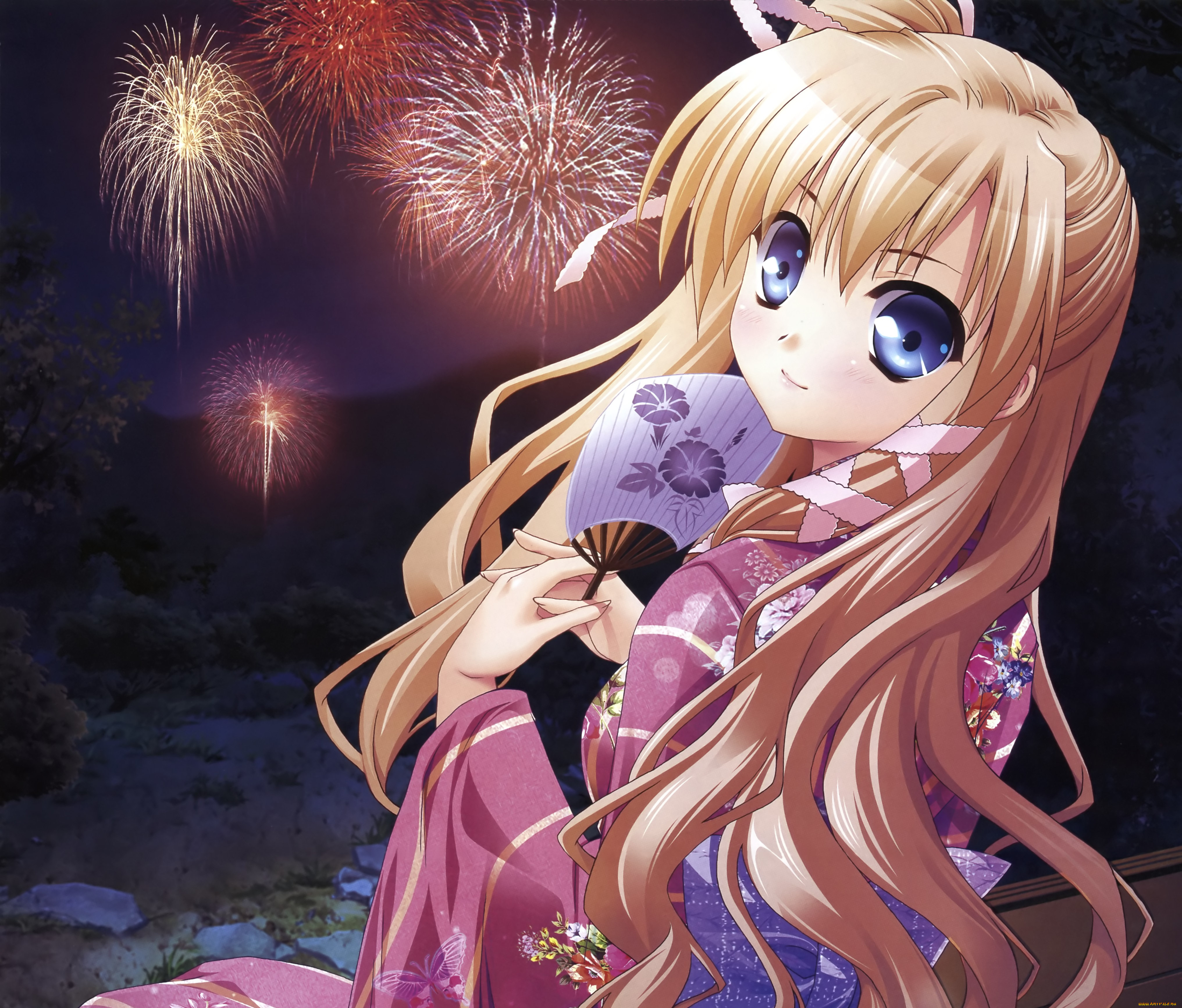 аниме, unknown, , другое, фон, взгляд, девушка