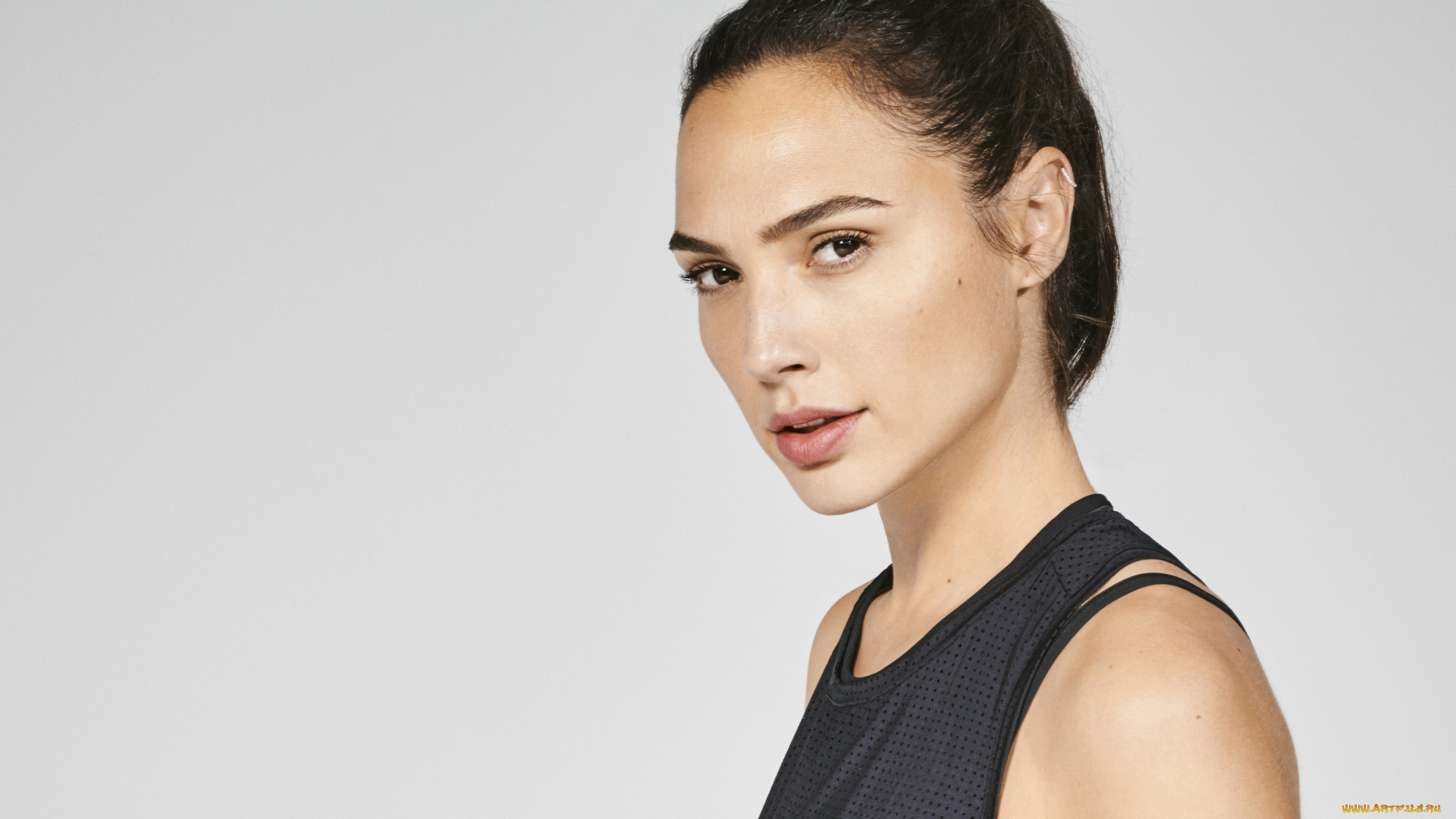 девушки, gal, gadot, актриса, майка, лицо, брюнетка