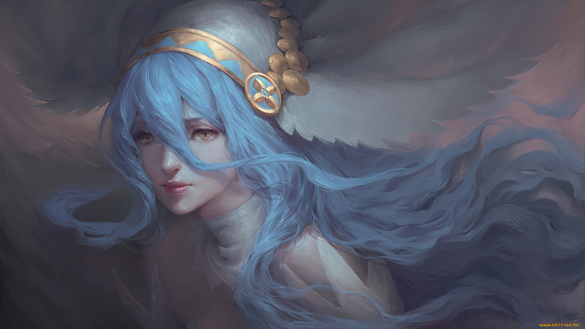 фэнтези, девушки, взгляд, фон, девушка