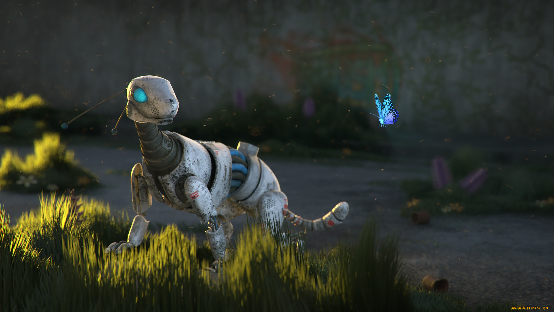 фэнтези, роботы, , киборги, , механизмы, sci-fi, зверек, робот, бабочка, арт