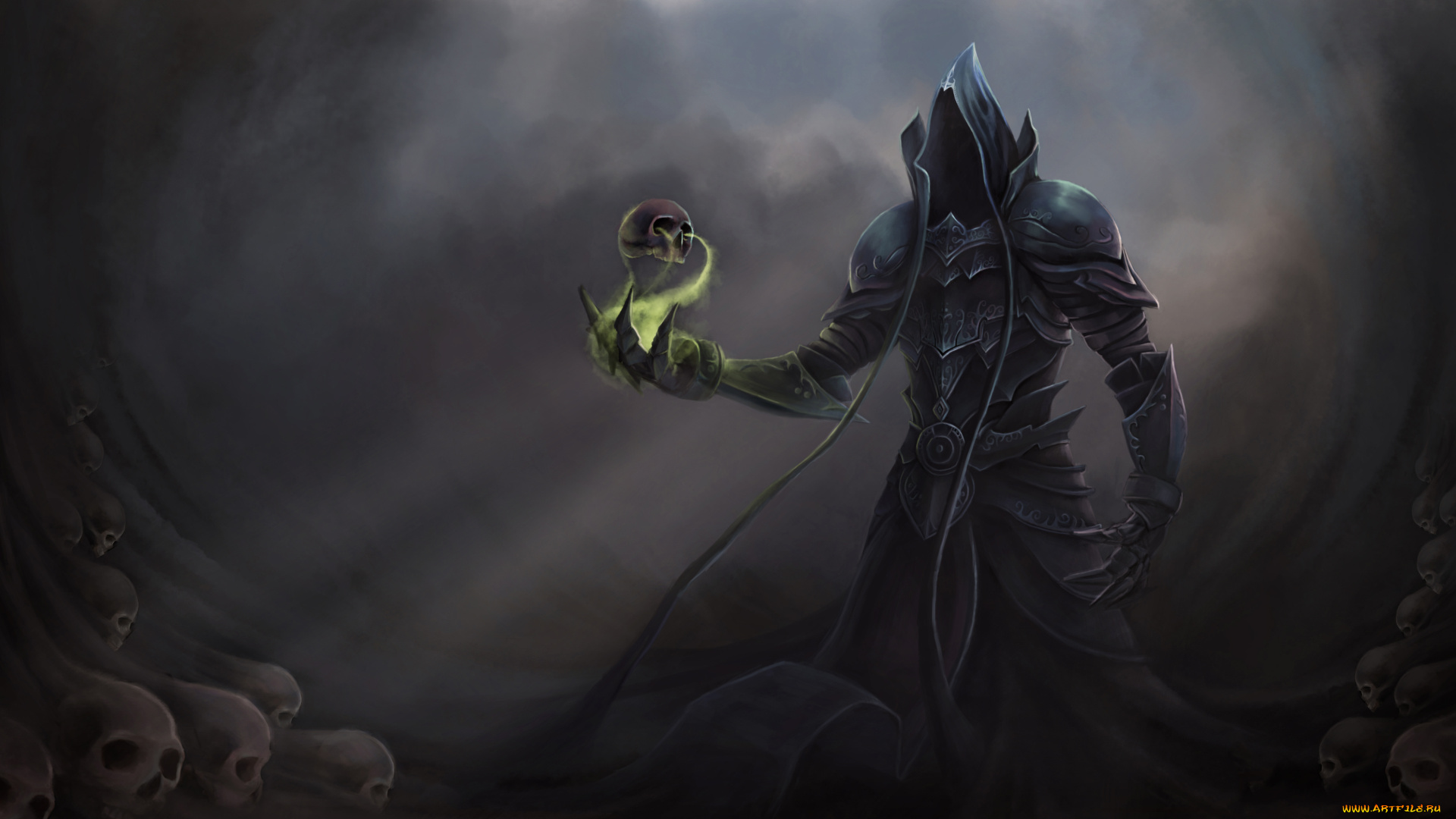 видео, игры, diablo, iii, существо, череп, фон