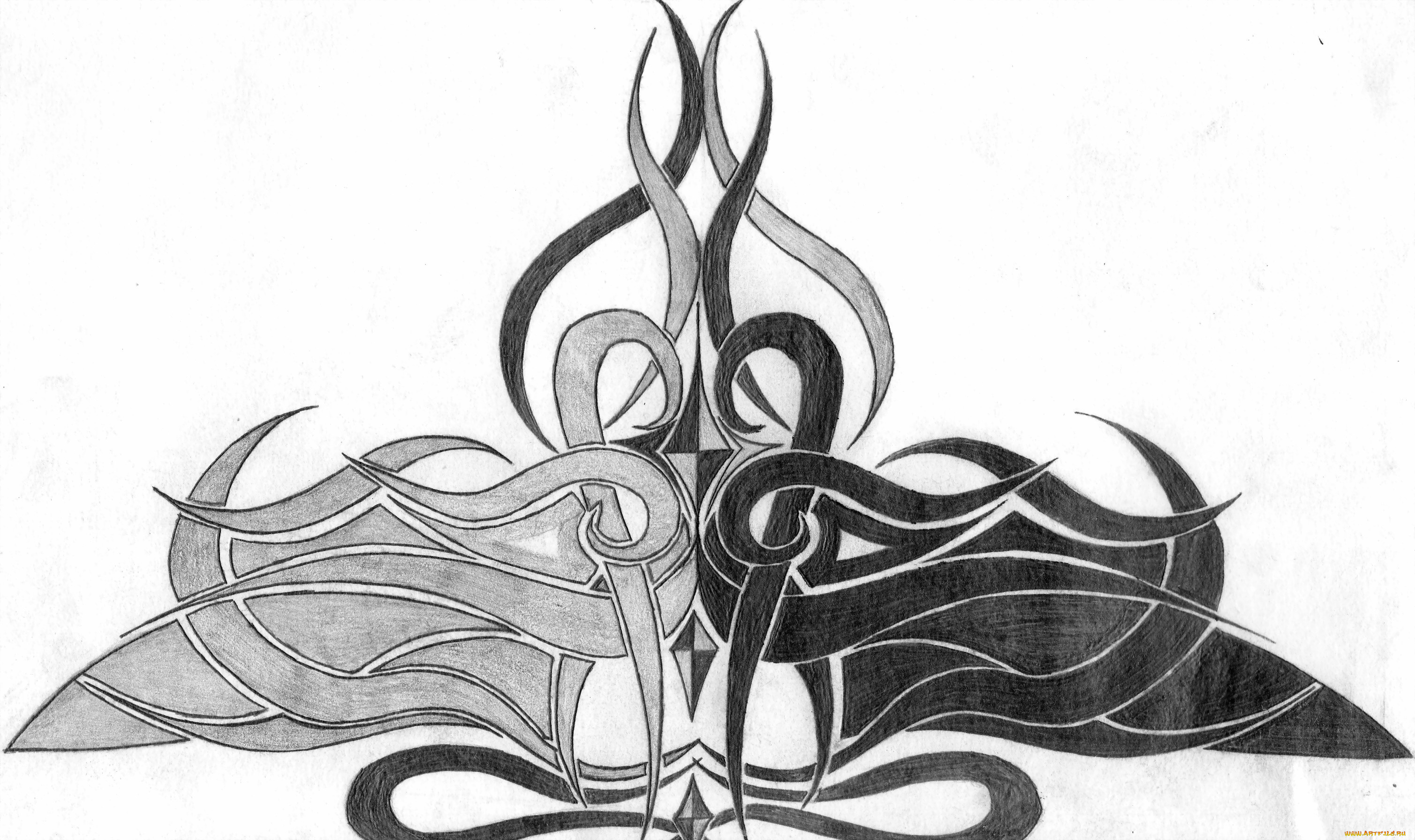 рисованное, абстракция, фигура, орнамент