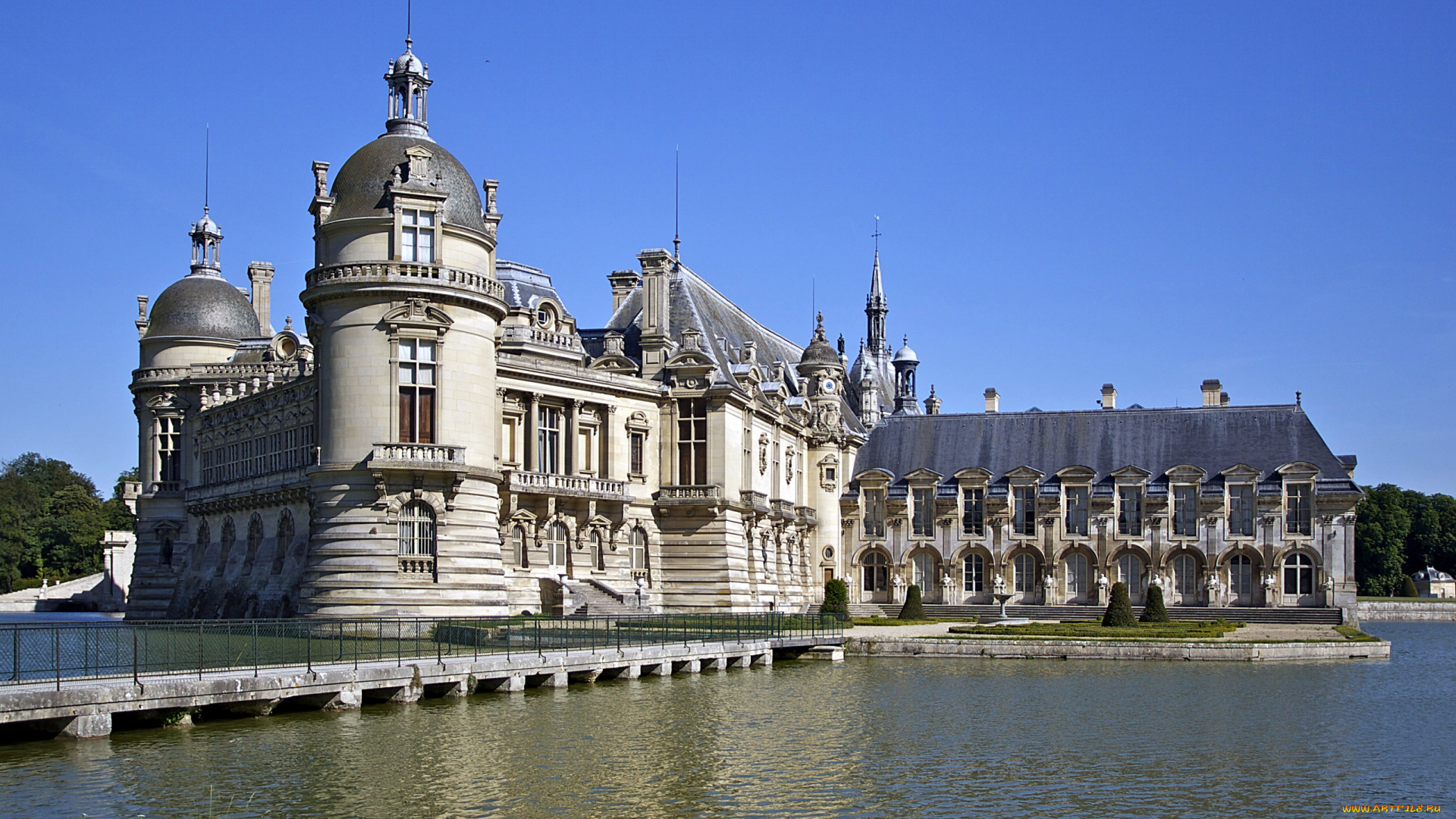 chateau, de, chantilly, города, замки, франции, chateau, de, chantilly