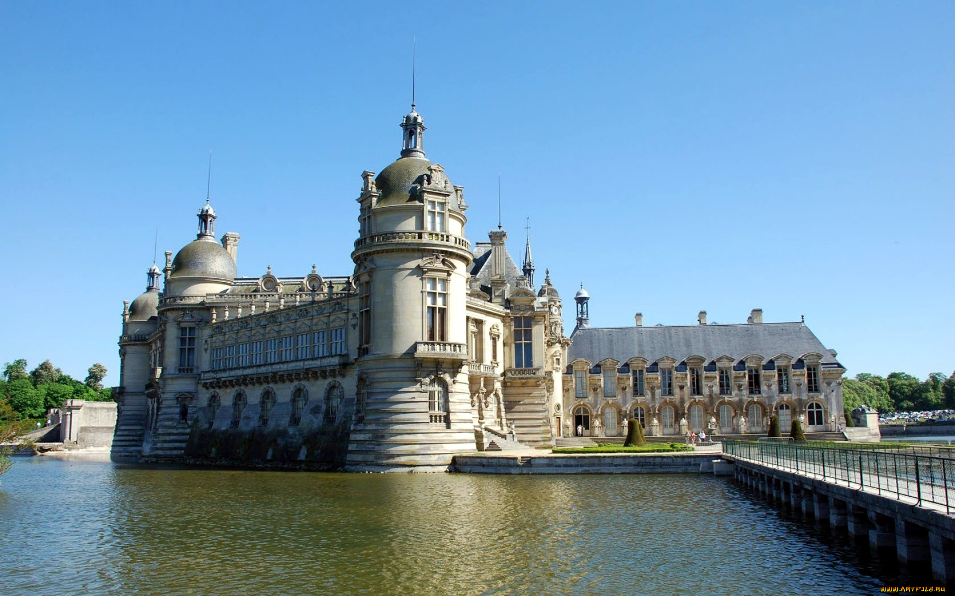 chateau, de, chantilly, города, замки, франции, chateau, de, chantilly