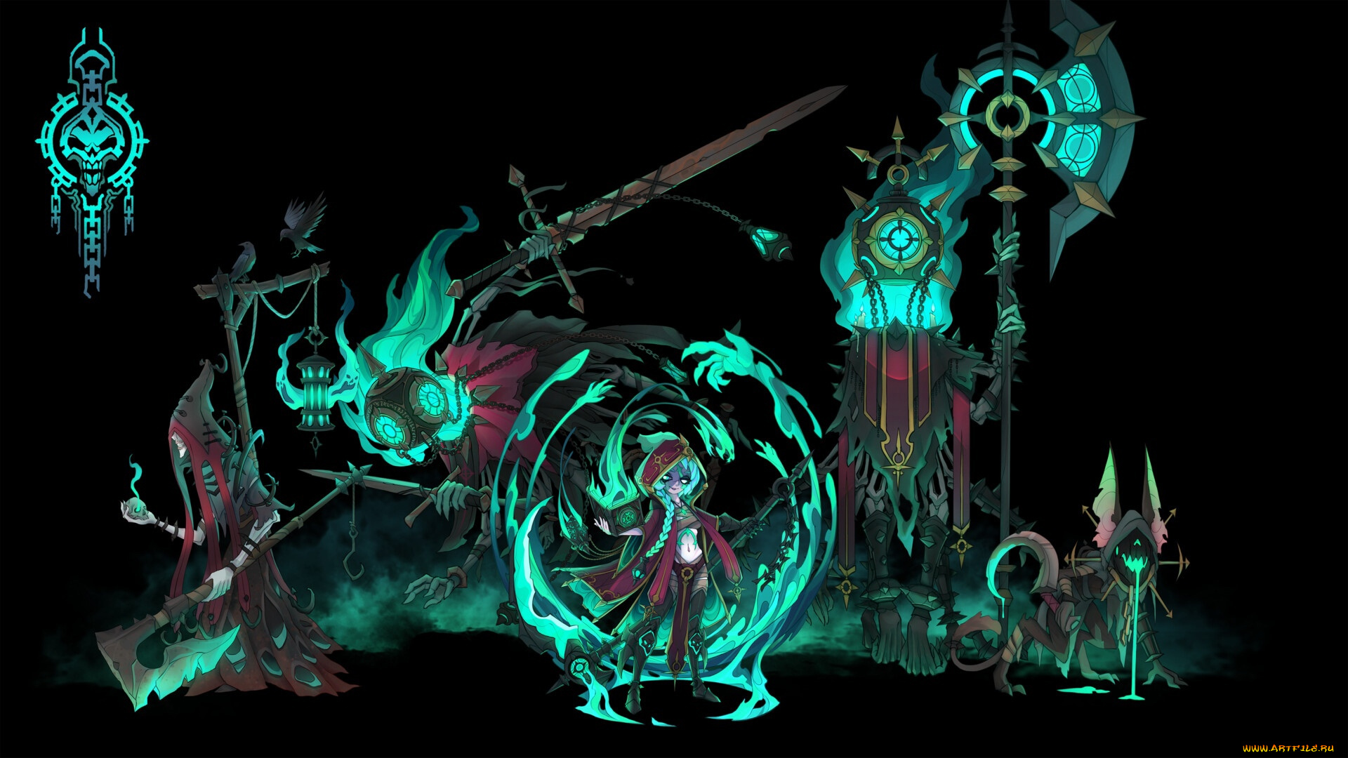 аниме, ангелы, , демоны, существа, оружие, магия