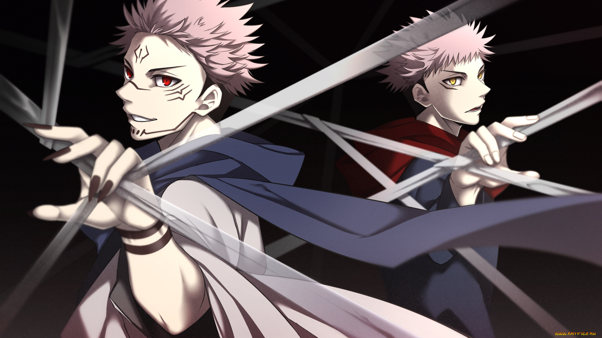 аниме, jujutsu, kaisen, магическая, битва