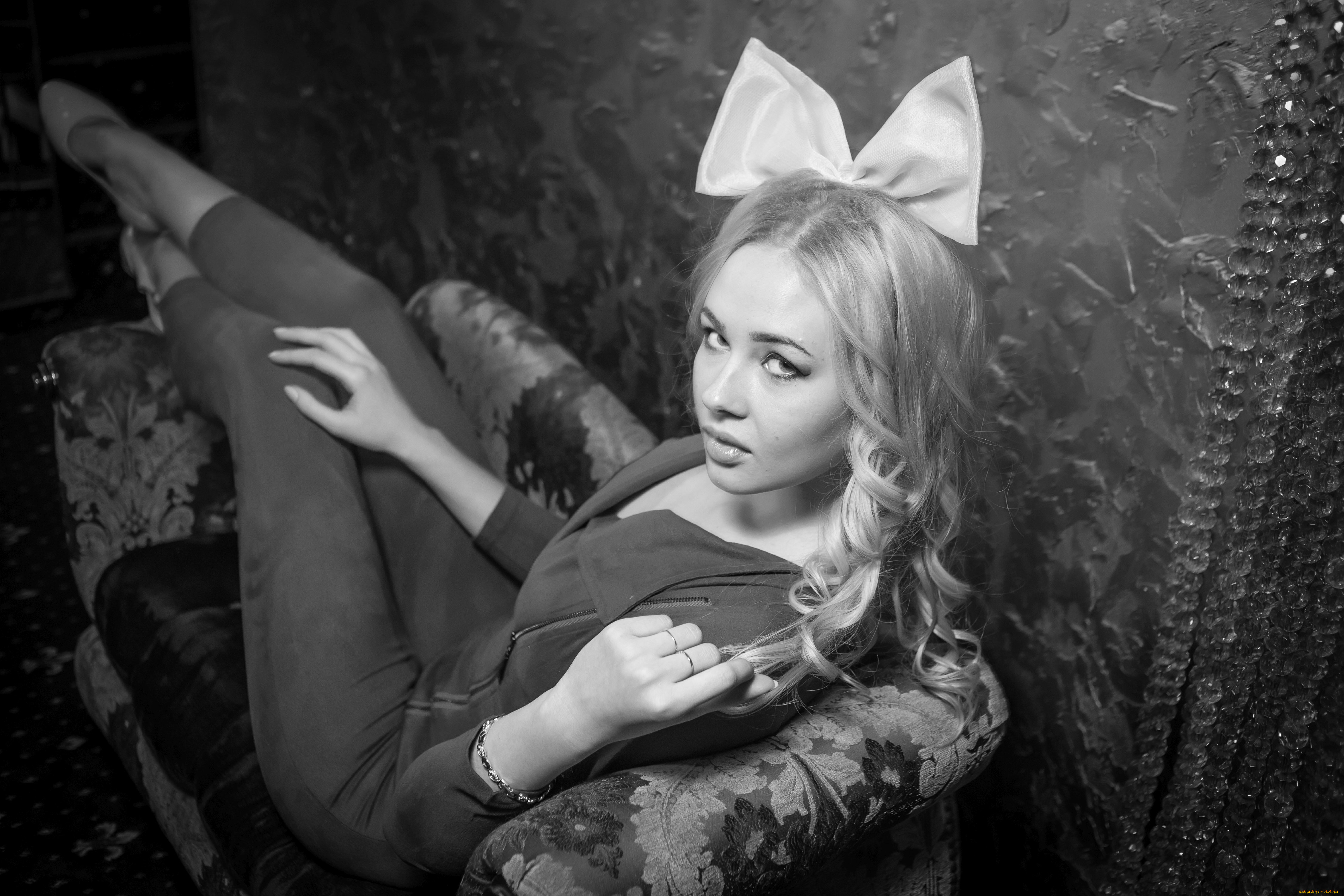 девушки, -, черно-белые, golden, girls, ночной, клуб, модель