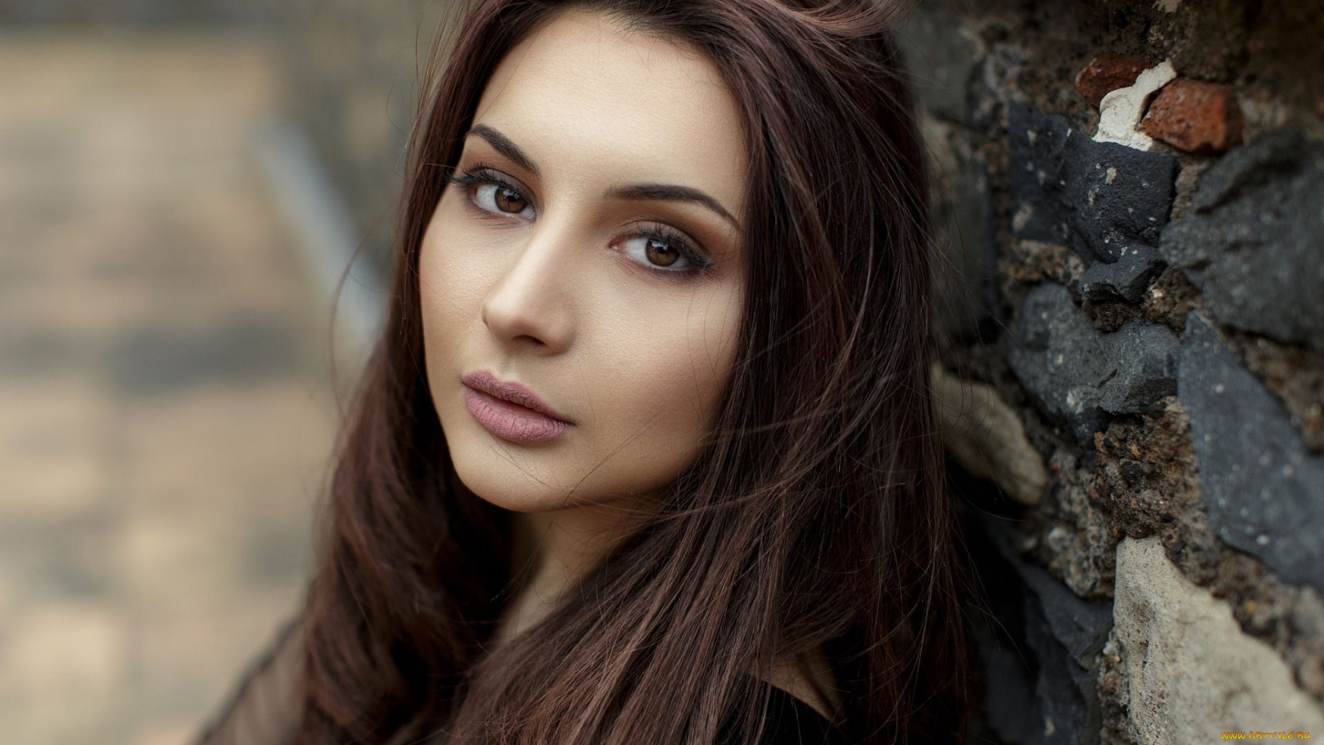 девушки, -, лица, , портреты, брюнетка, карие, глаза