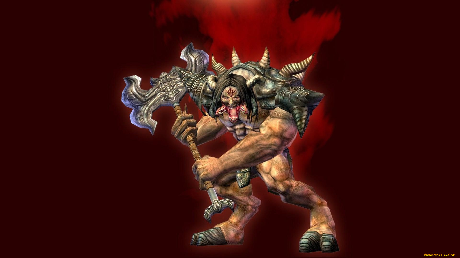 видео, игры, dungeon, siege, монстр, оружие