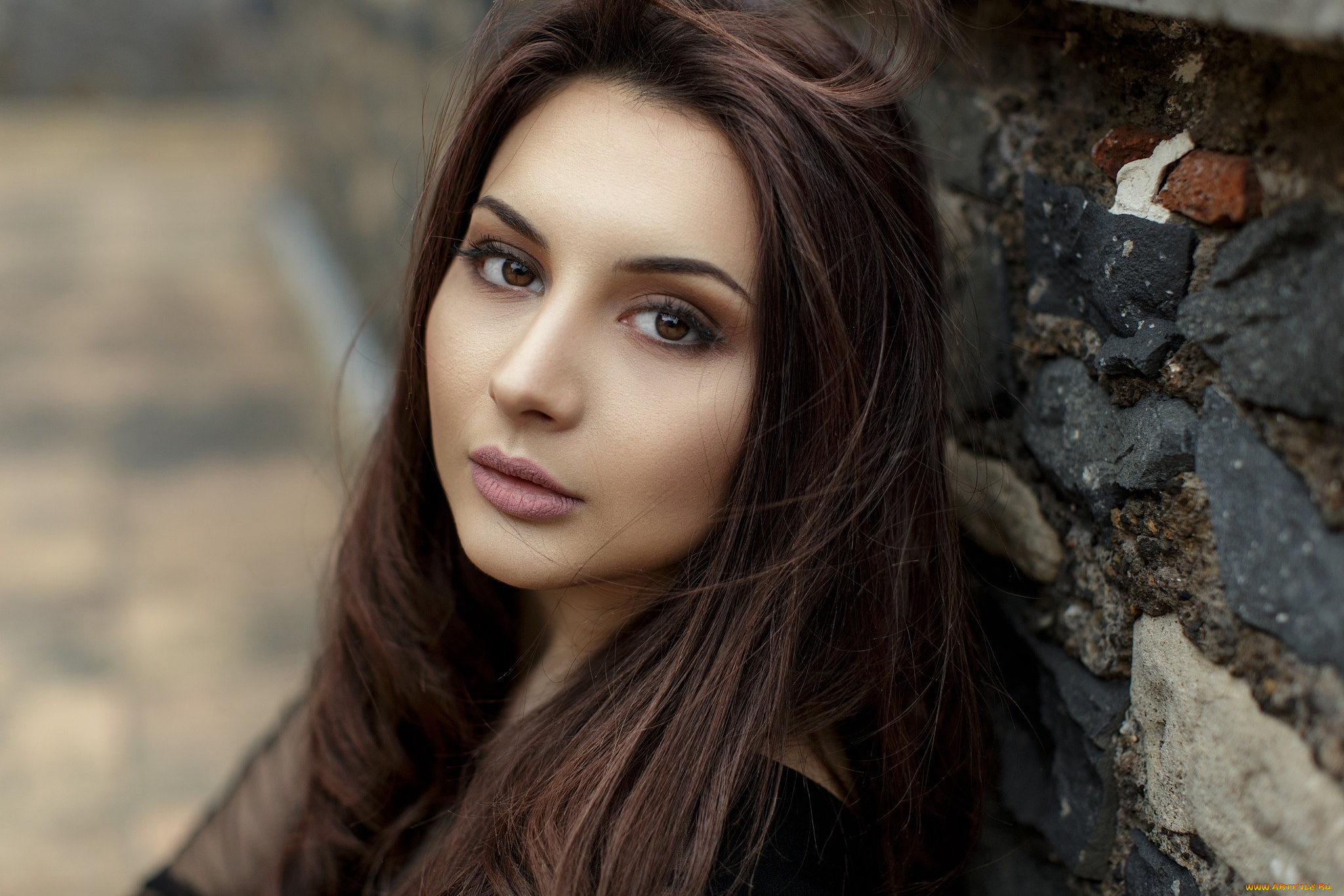 девушки, -, лица, , портреты, брюнетка, карие, глаза