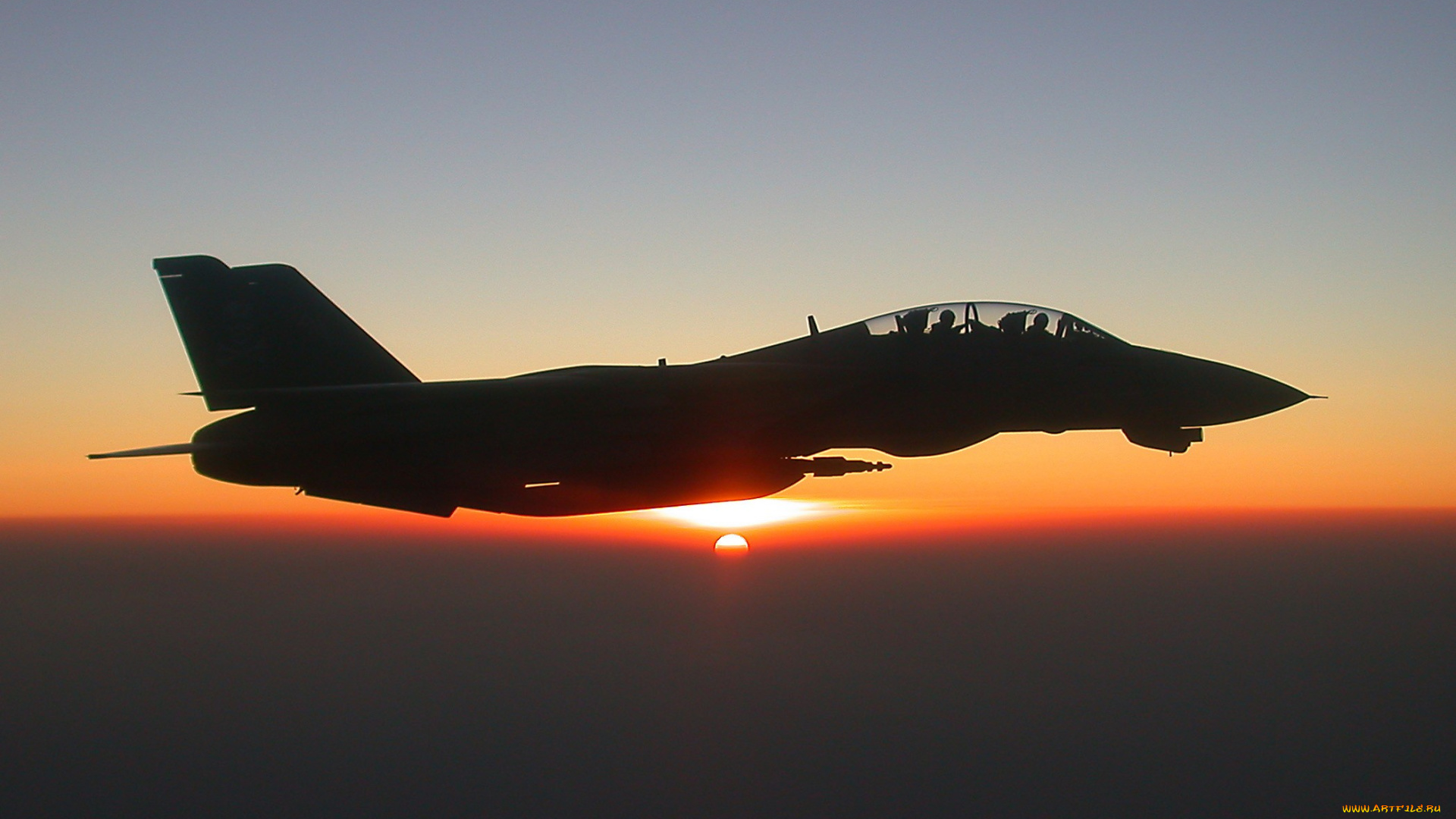 авиация, авиационный, пейзаж, креатив, f14, tomcat, самолет, солнце, военный