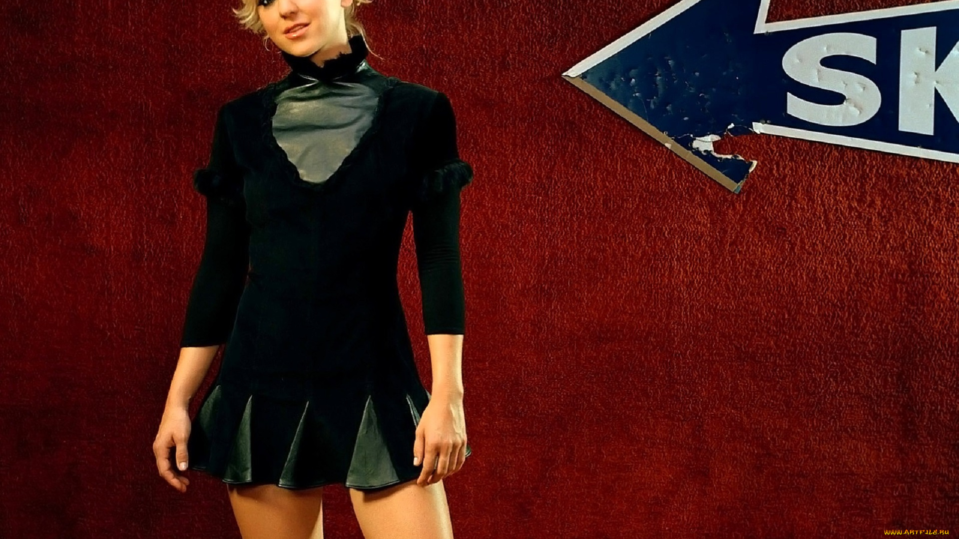 девушки, anna, faris, блондинка, платье, стрелка