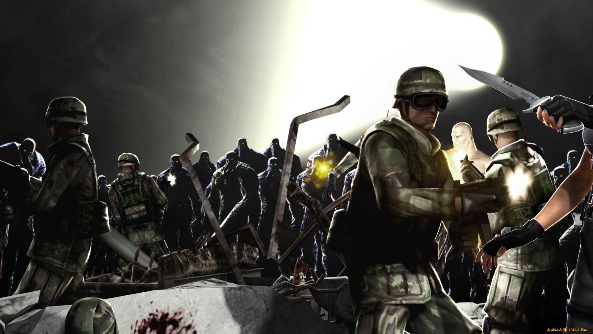 видео, игры, breakdown, девушка, оружие, солдаты, мутанты