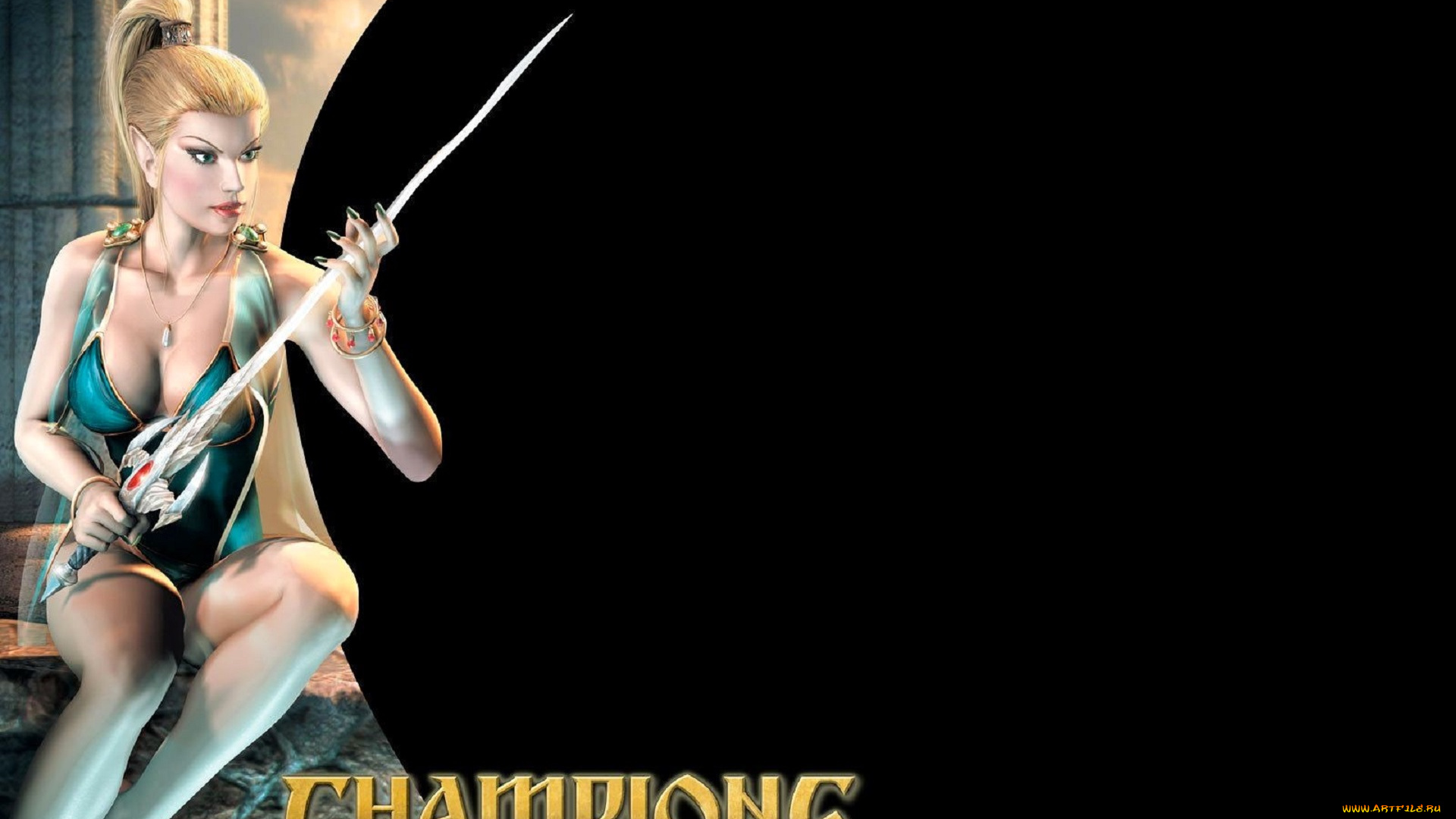 видео, игры, champions, , return, to, arms, девушка, эльфийка, меч