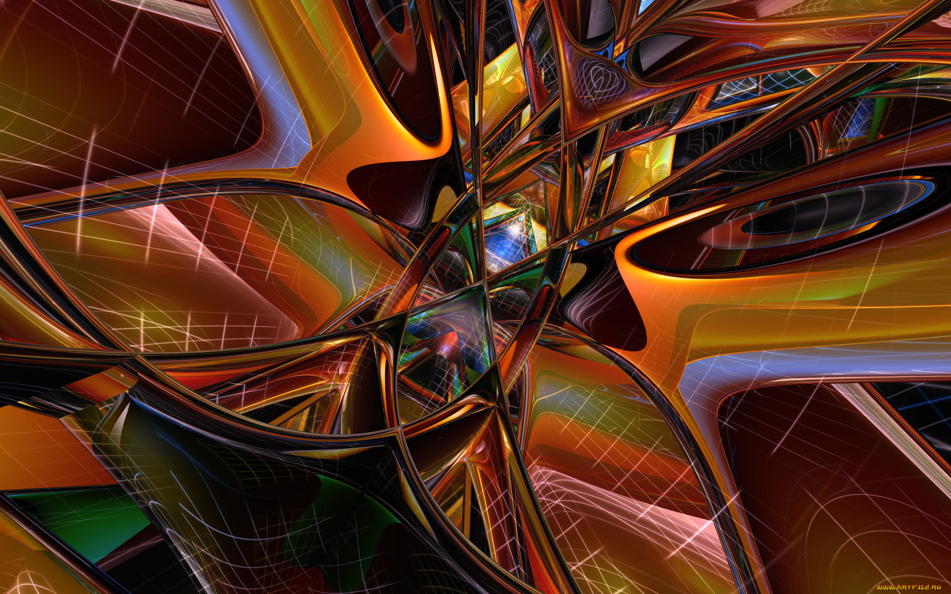 3д, графика, fractal, фракталы