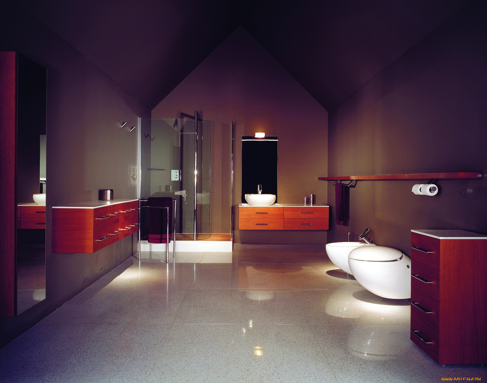 интерьер, ванная, туалетная, комнаты, умывальник, душ