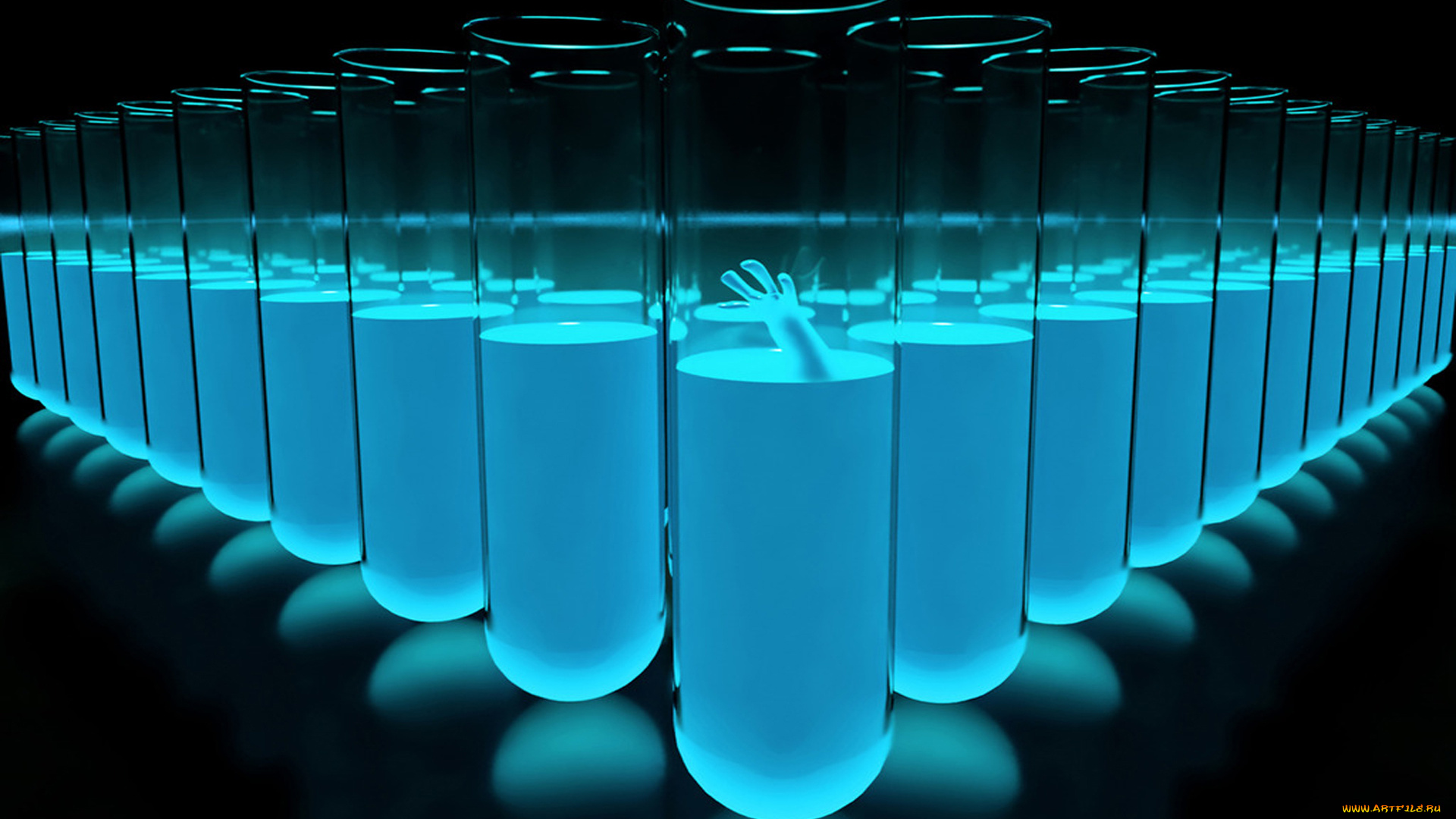 3д, графика, другое, лаборатория, стекло, пробирки, клоны