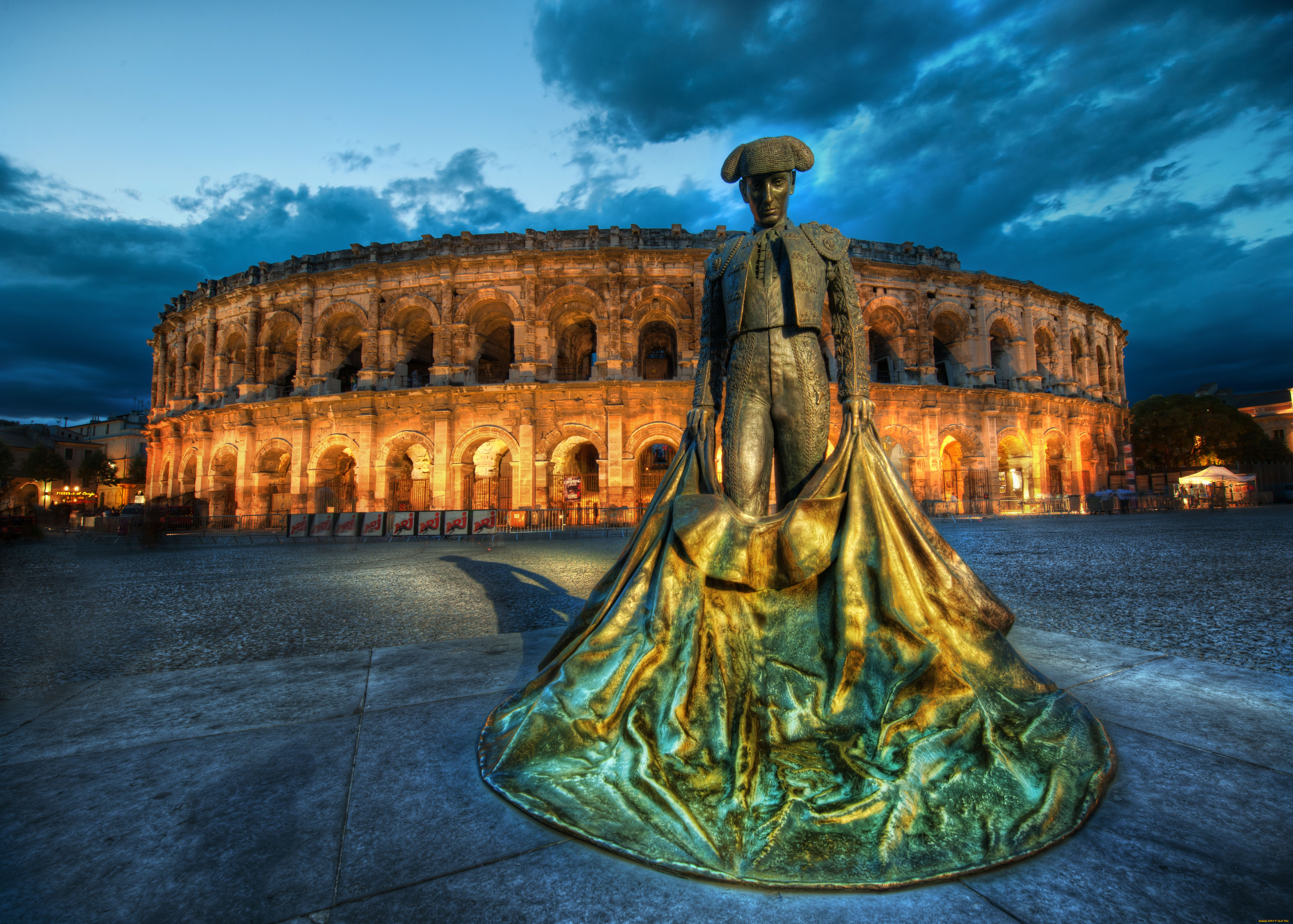 n&, 238, mes, france, города, памятники, скульптуры, арт, объекты, колизей, тореадор