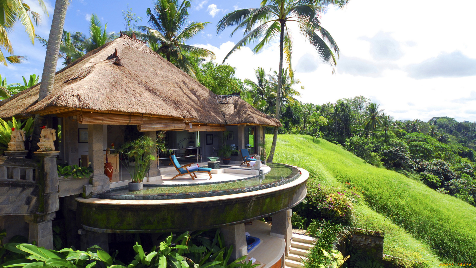 бали, индонезия, города, здания, дома, отель, бунгало, тропики