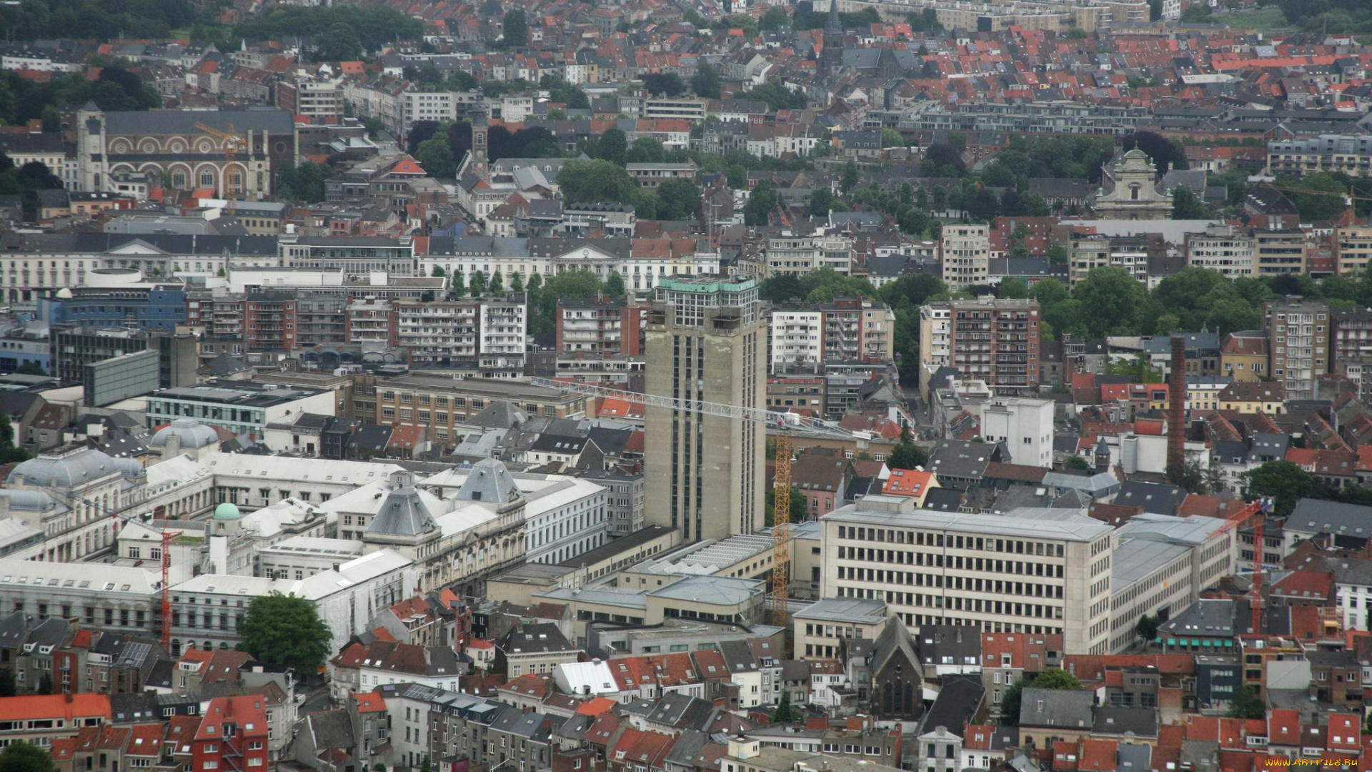 бельгия, гент, города, панорамы, дома, панорама