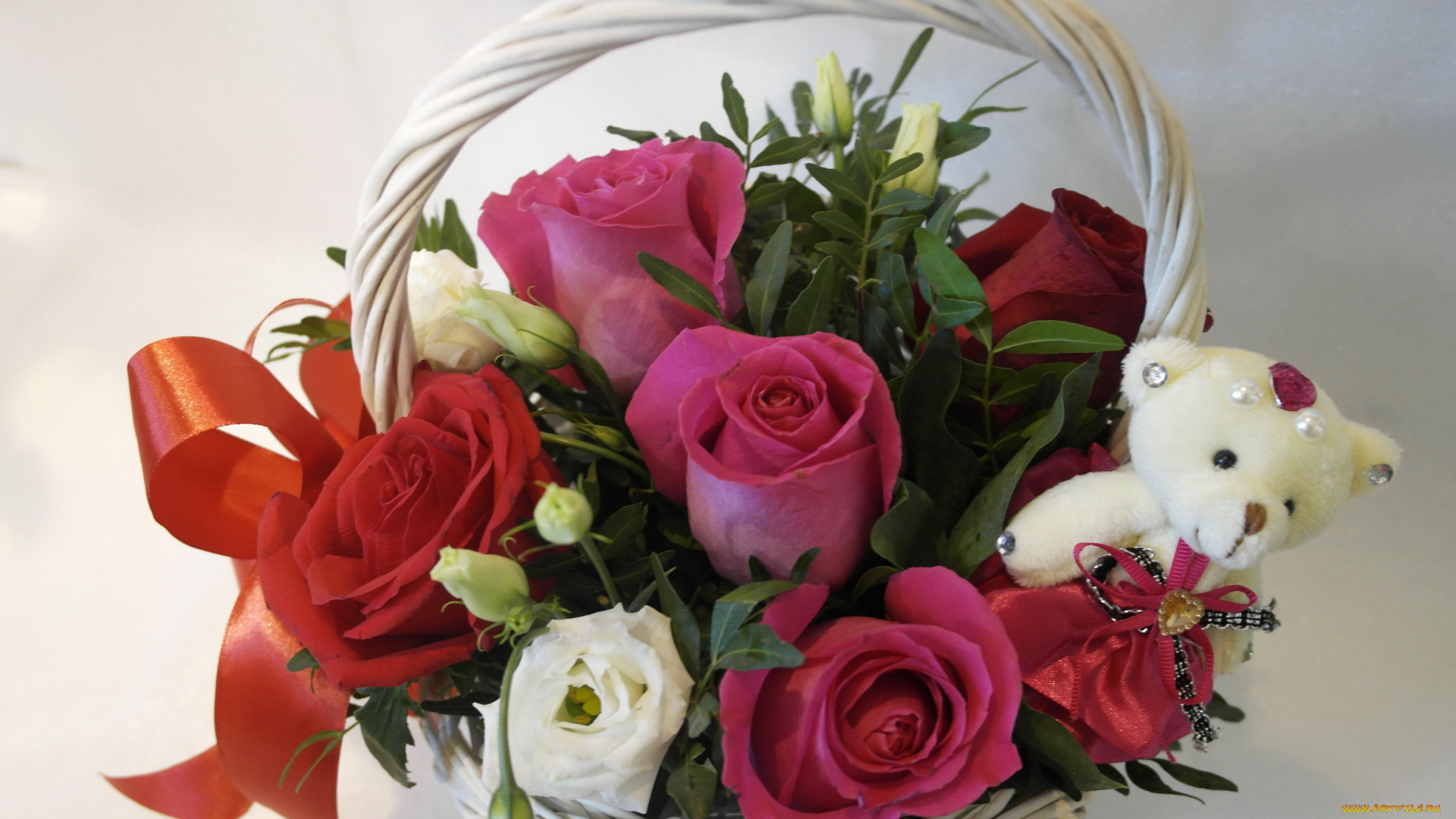 цветы, букеты, композиции, розы, букет, корзина