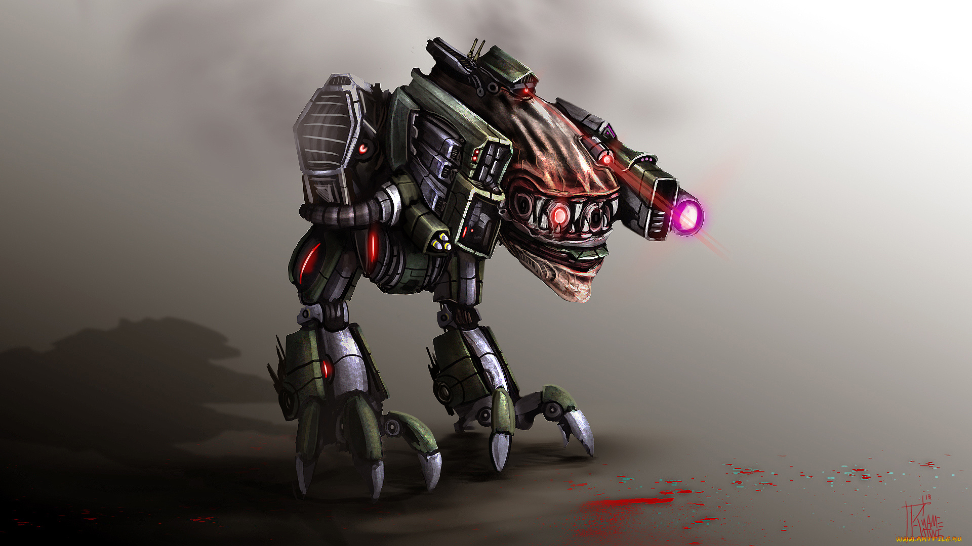 фэнтези, роботы, киборги, механизмы, луч