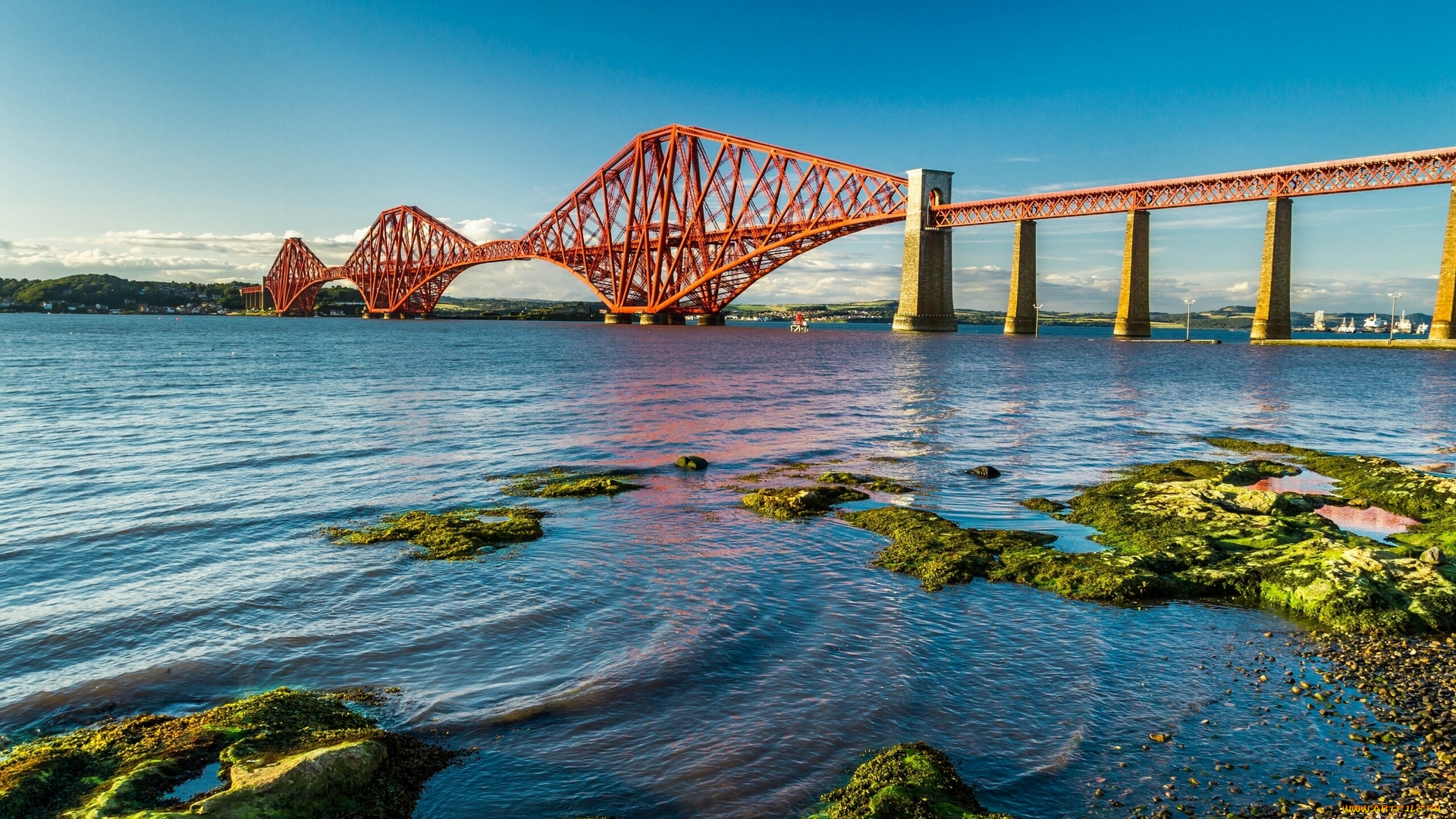 forth, bridge, edinburgh, scotland, города, эдинбург, шотландия, конструкция, залив, форт-бридж