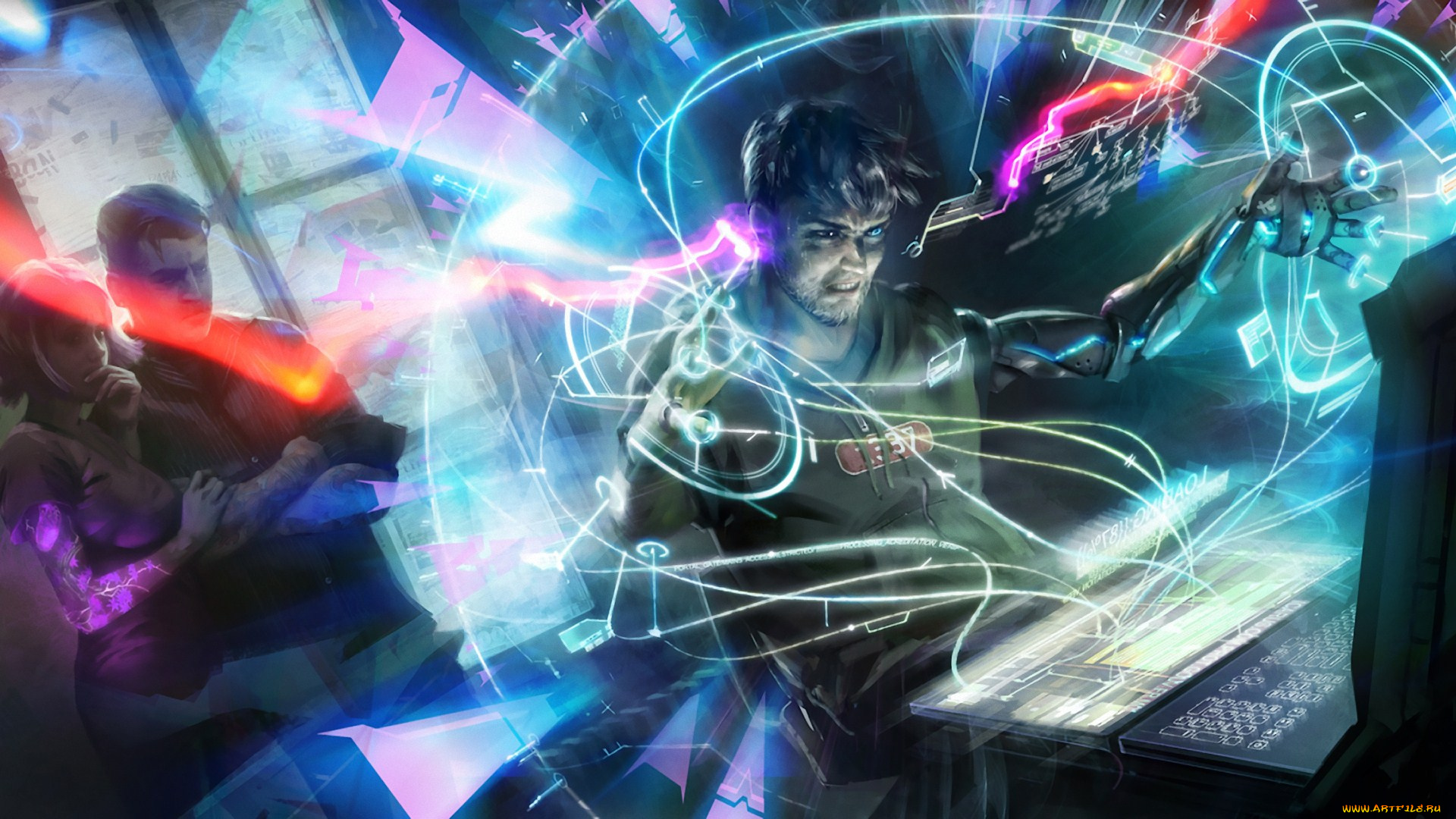 francois, baranger, фэнтези, люди, магия, компьютер, хакер