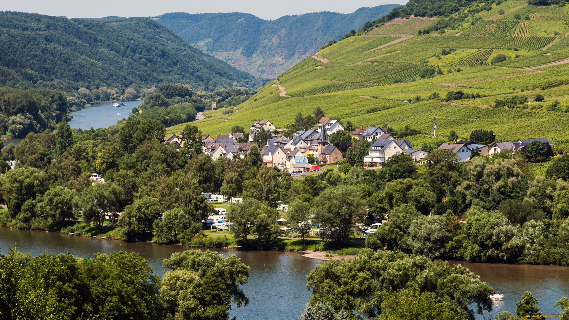 германия, зенхайм, города, пейзажи, пейзаж, дома, река