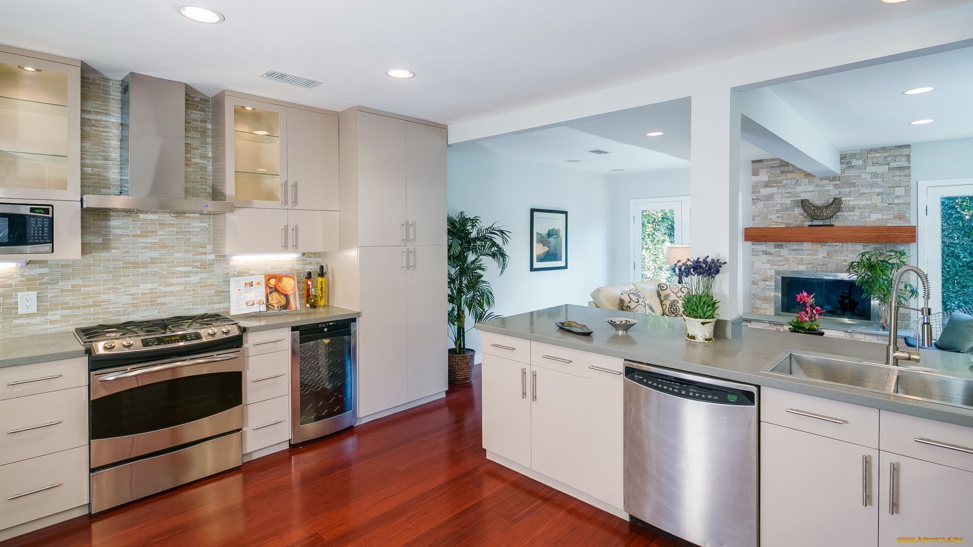 интерьер, кухня, посуда, мебель