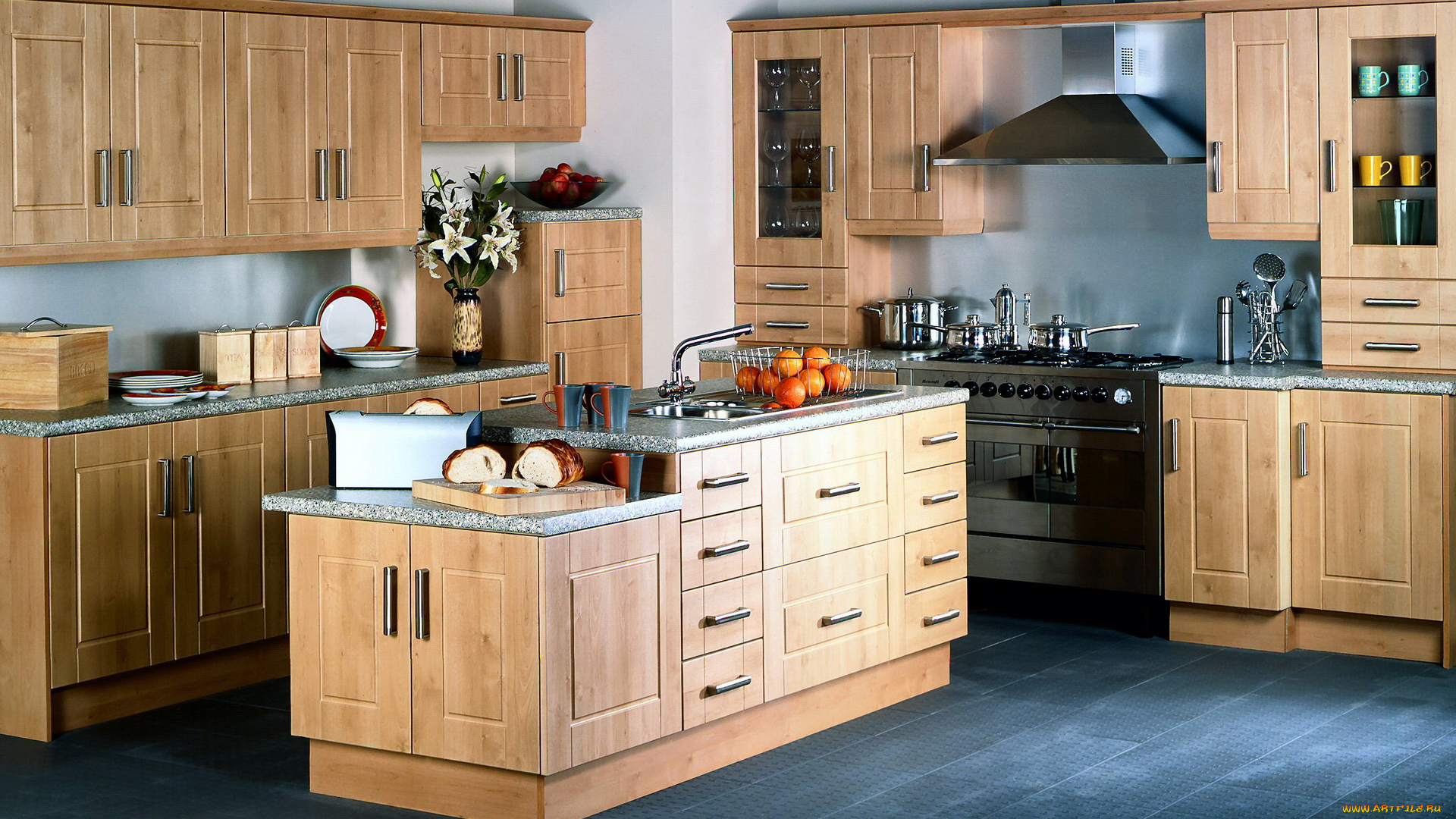 интерьер, кухня, посуда, мебель