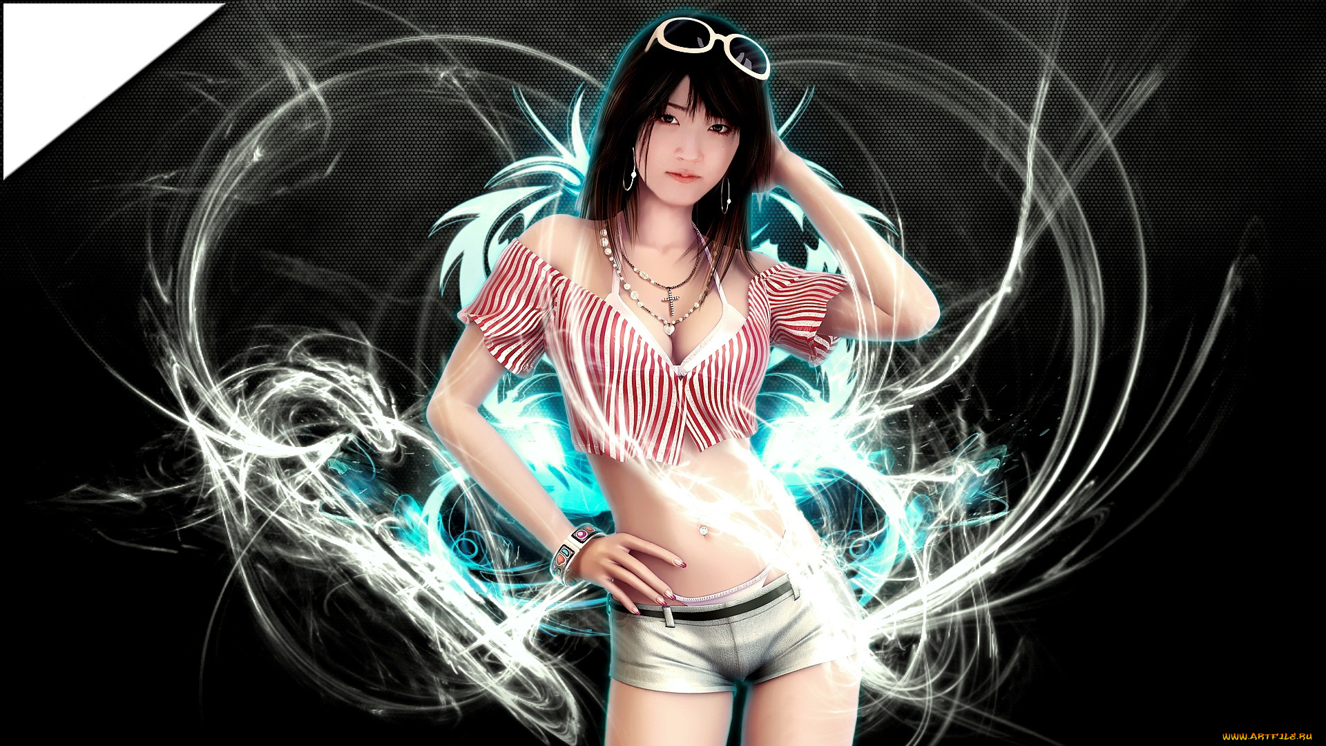 разное, компьютерный, дизайн, графика, очки, шорты