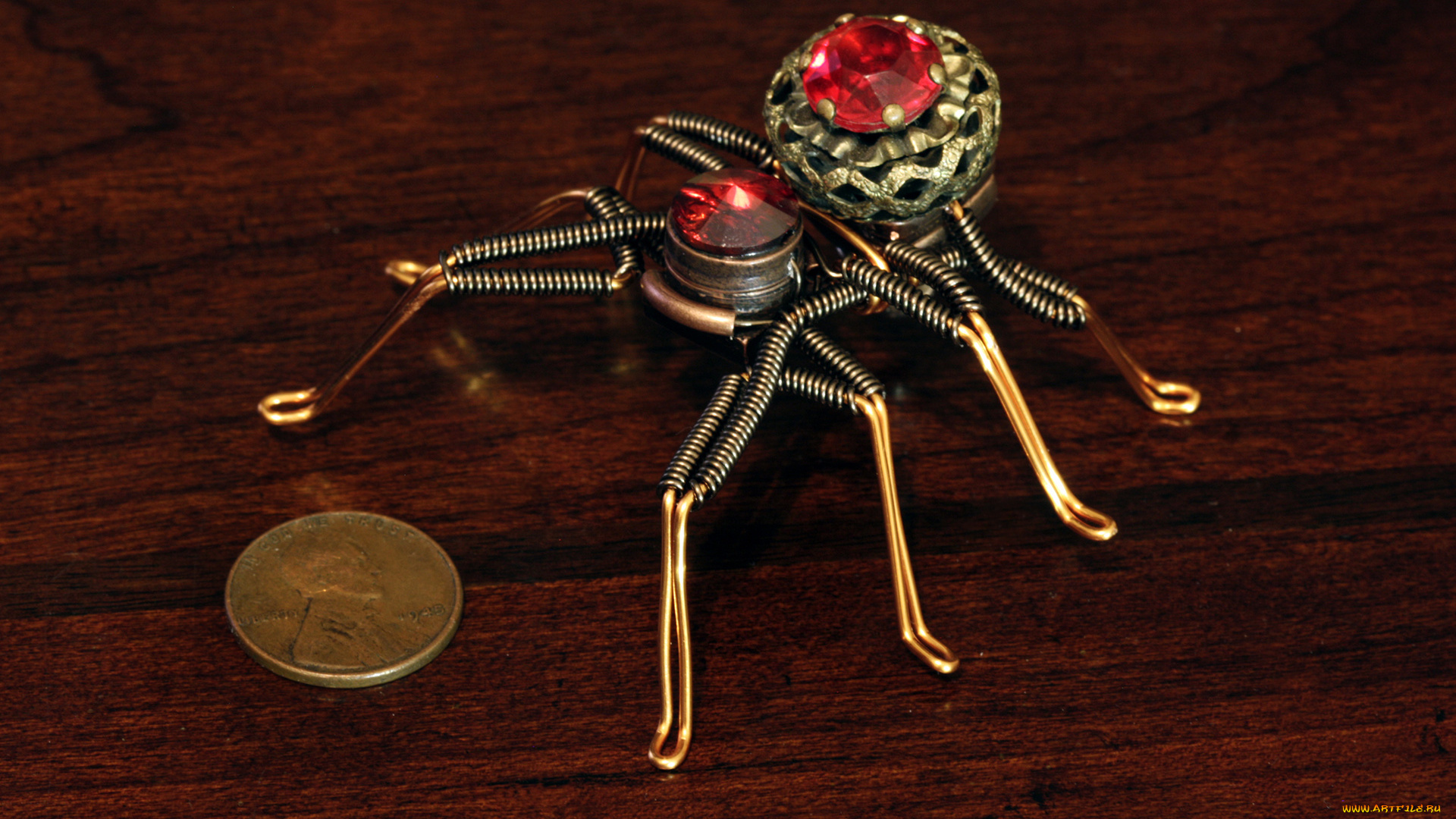 разное, ремесла, поделки, рукоделие, паук, монета