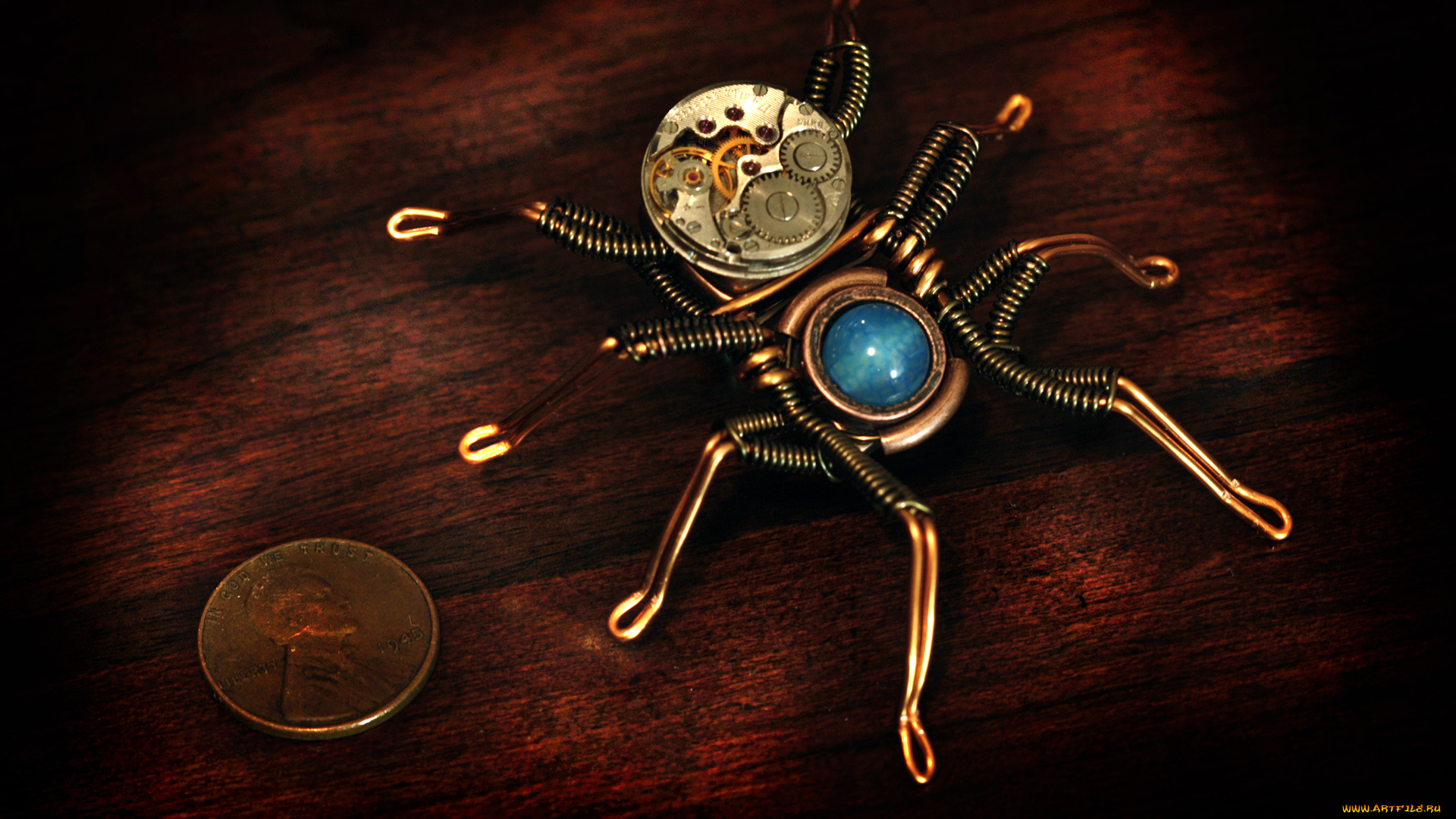 разное, ремесла, поделки, рукоделие, паук, монета