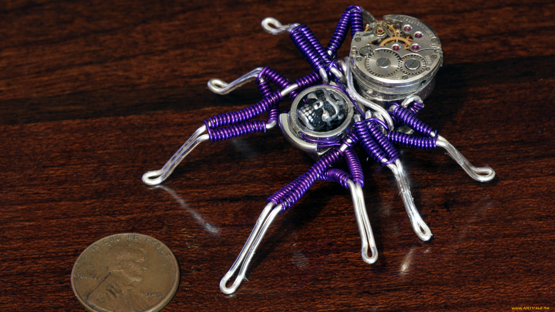 разное, ремесла, поделки, рукоделие, паук, монета