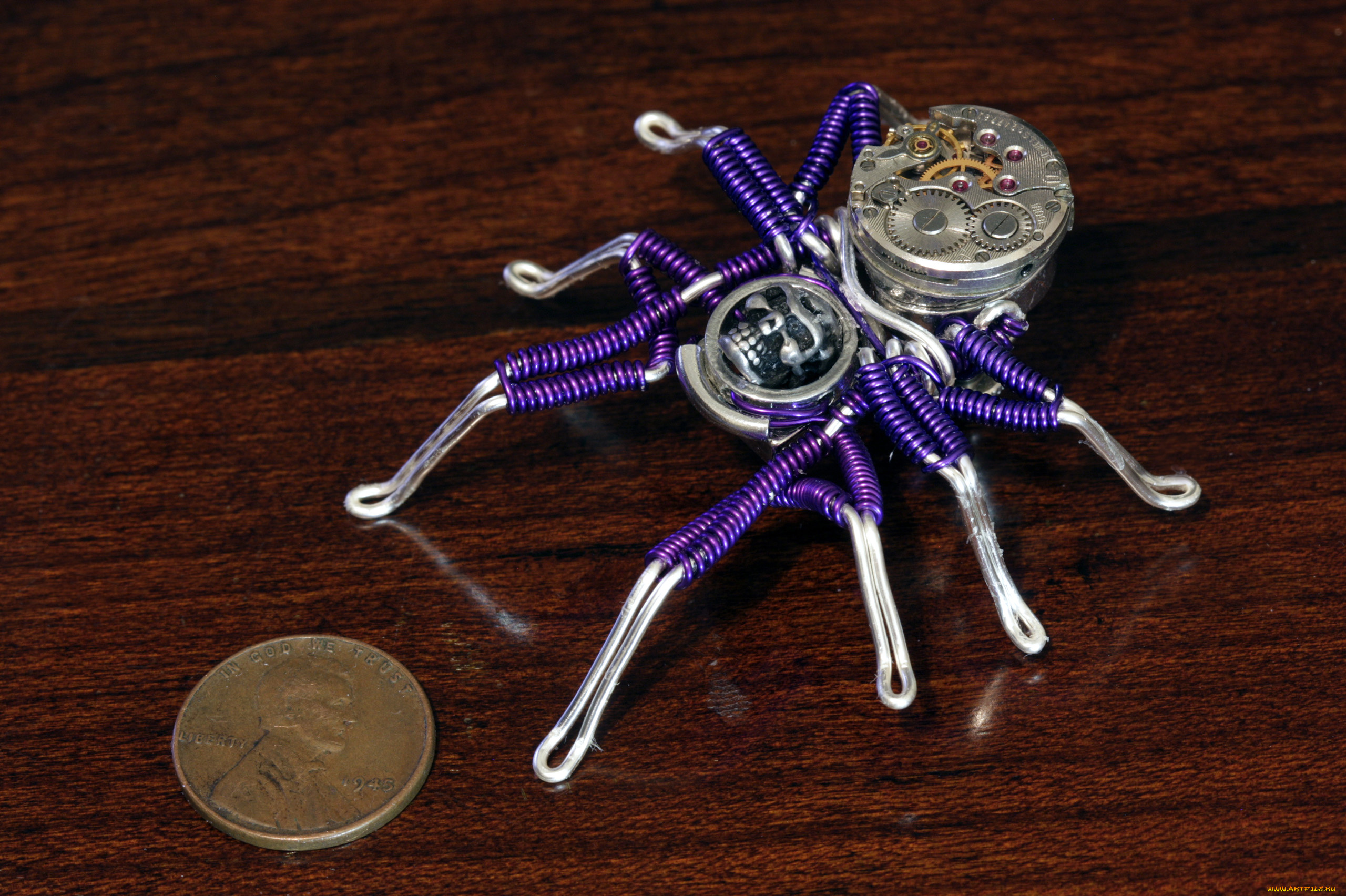 разное, ремесла, поделки, рукоделие, паук, монета