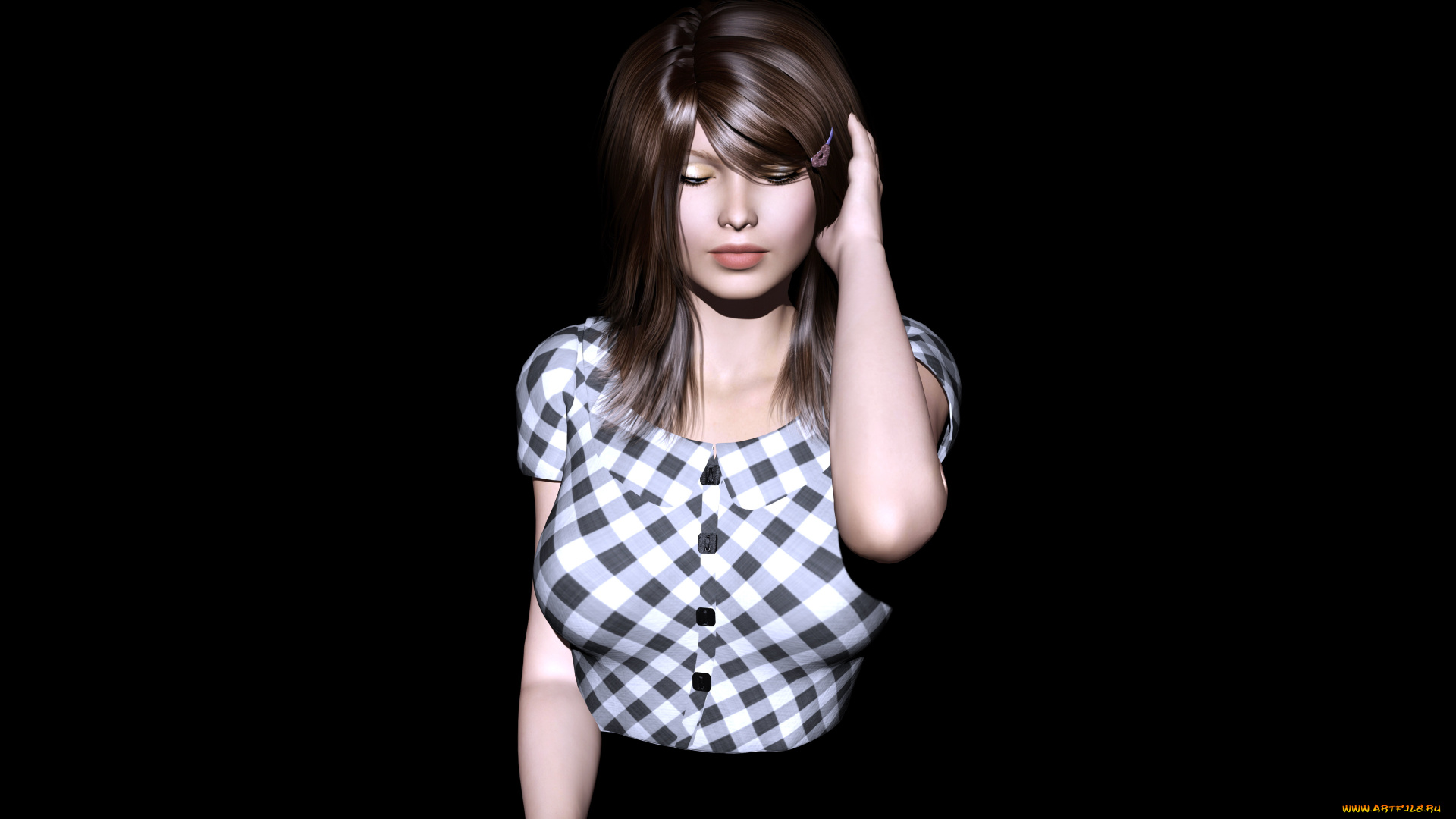 3д, графика, люди, , people, девушка, взгляд