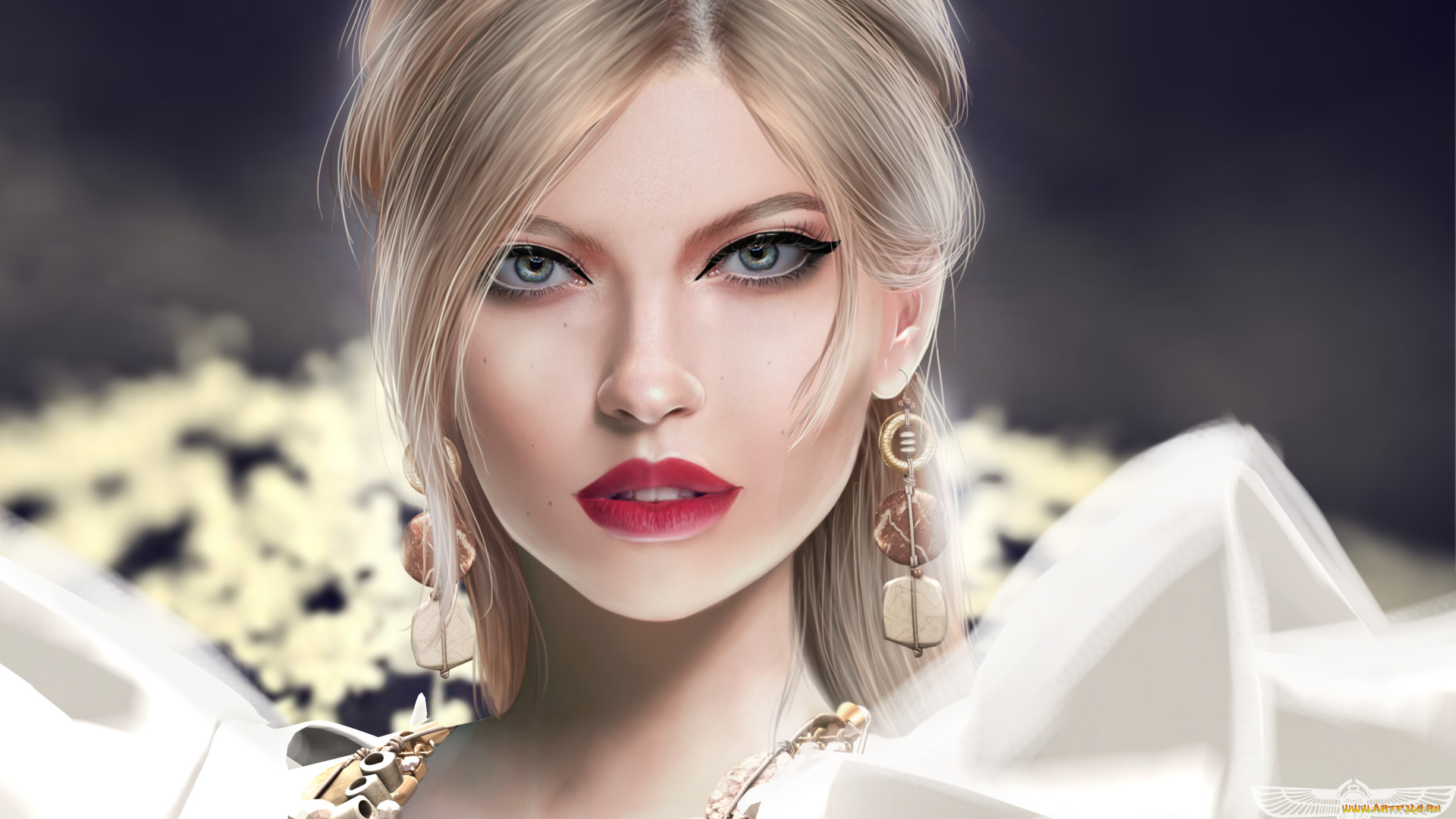 3д, графика, портрет, , portraits, блондинка