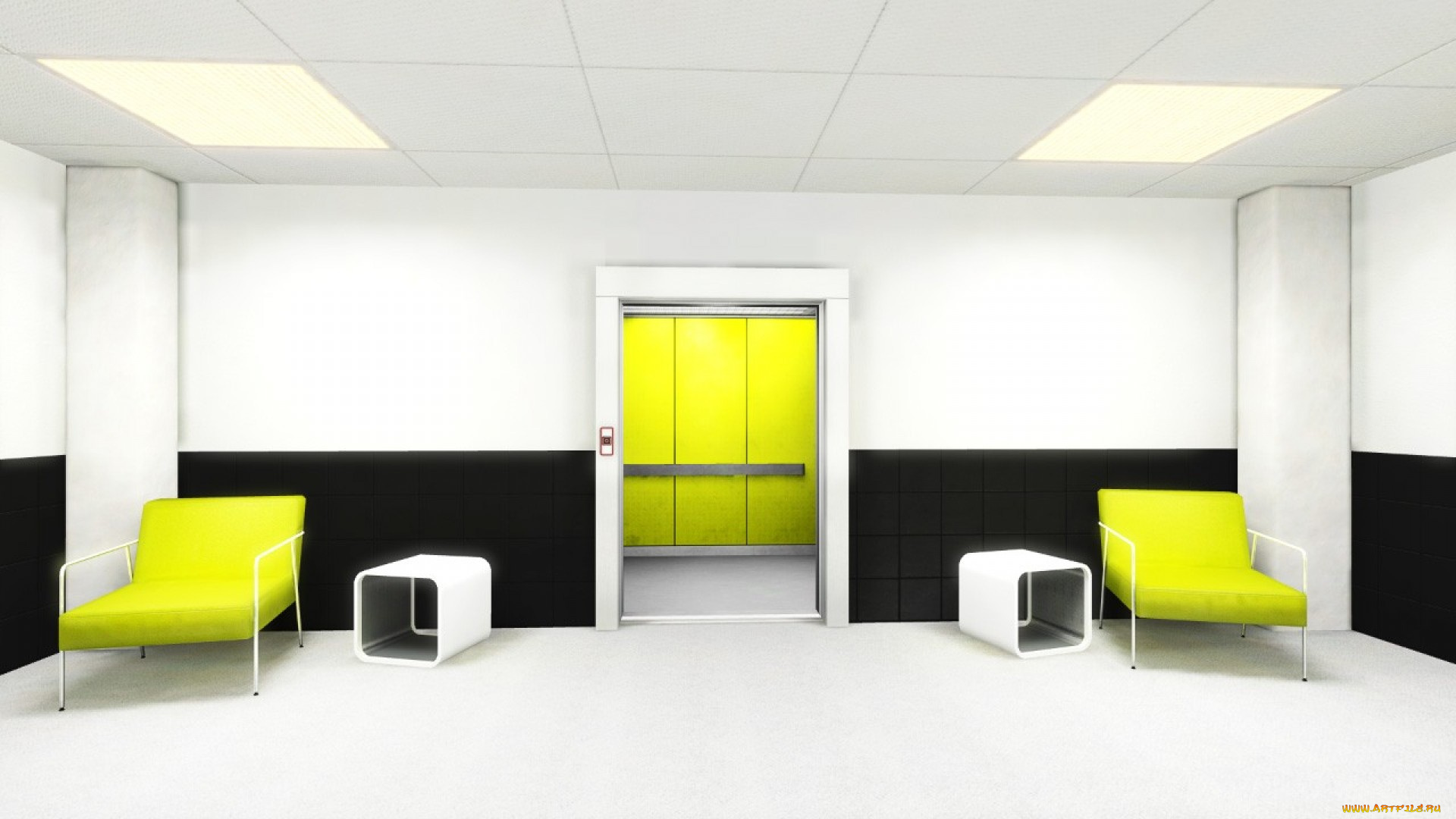 3д, графика, реализм, , realism, стулья, комната, дверь