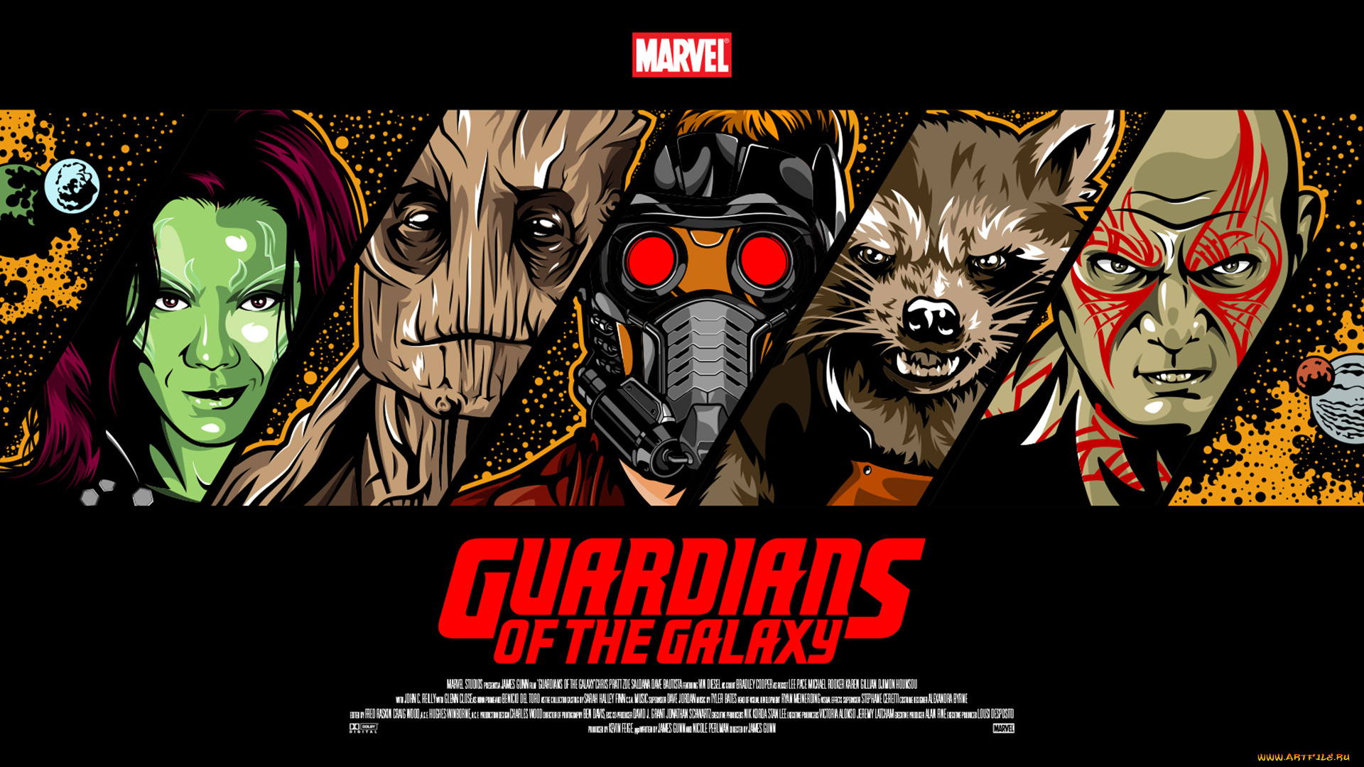 кино, фильмы, guardians, of, the, galaxy, guardians, of, the, galaxy, star-lord, gamora, drax, groot, rocket