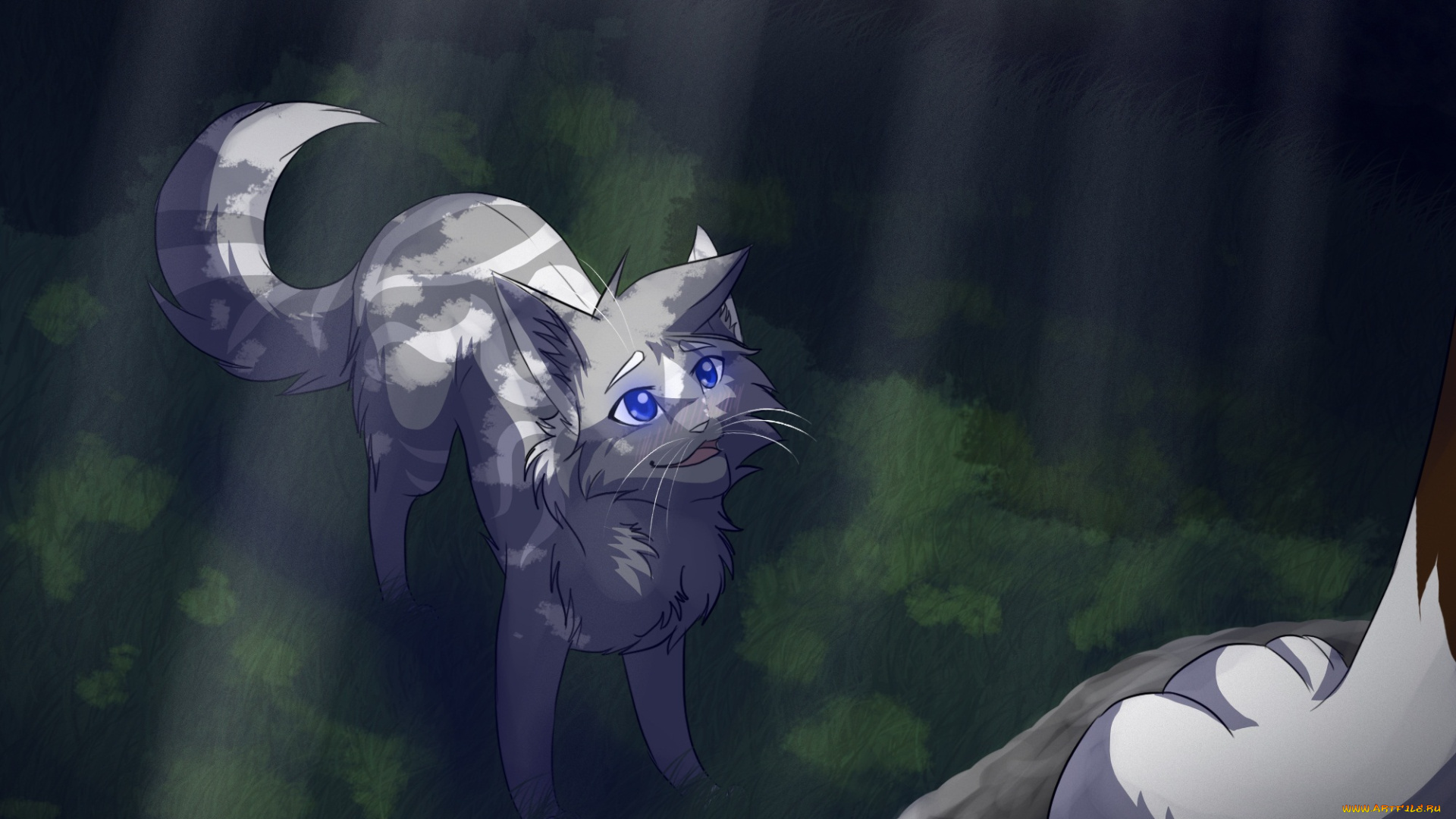 рисованные, животные, лес, животное